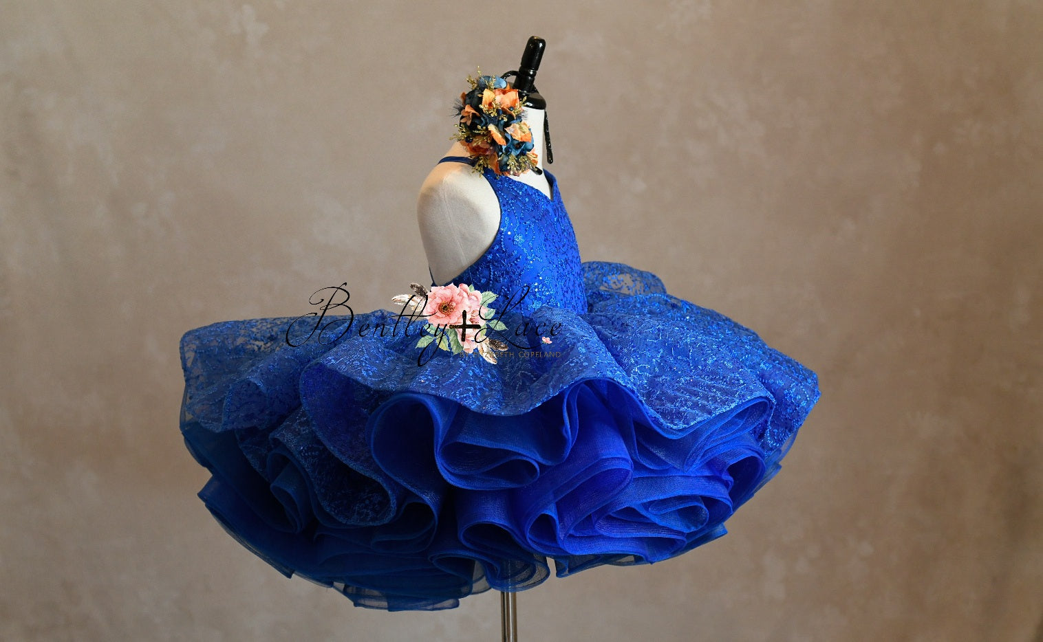 "Bleue" - Petal Short Length Dress (4 Year - Petite 5 Year)