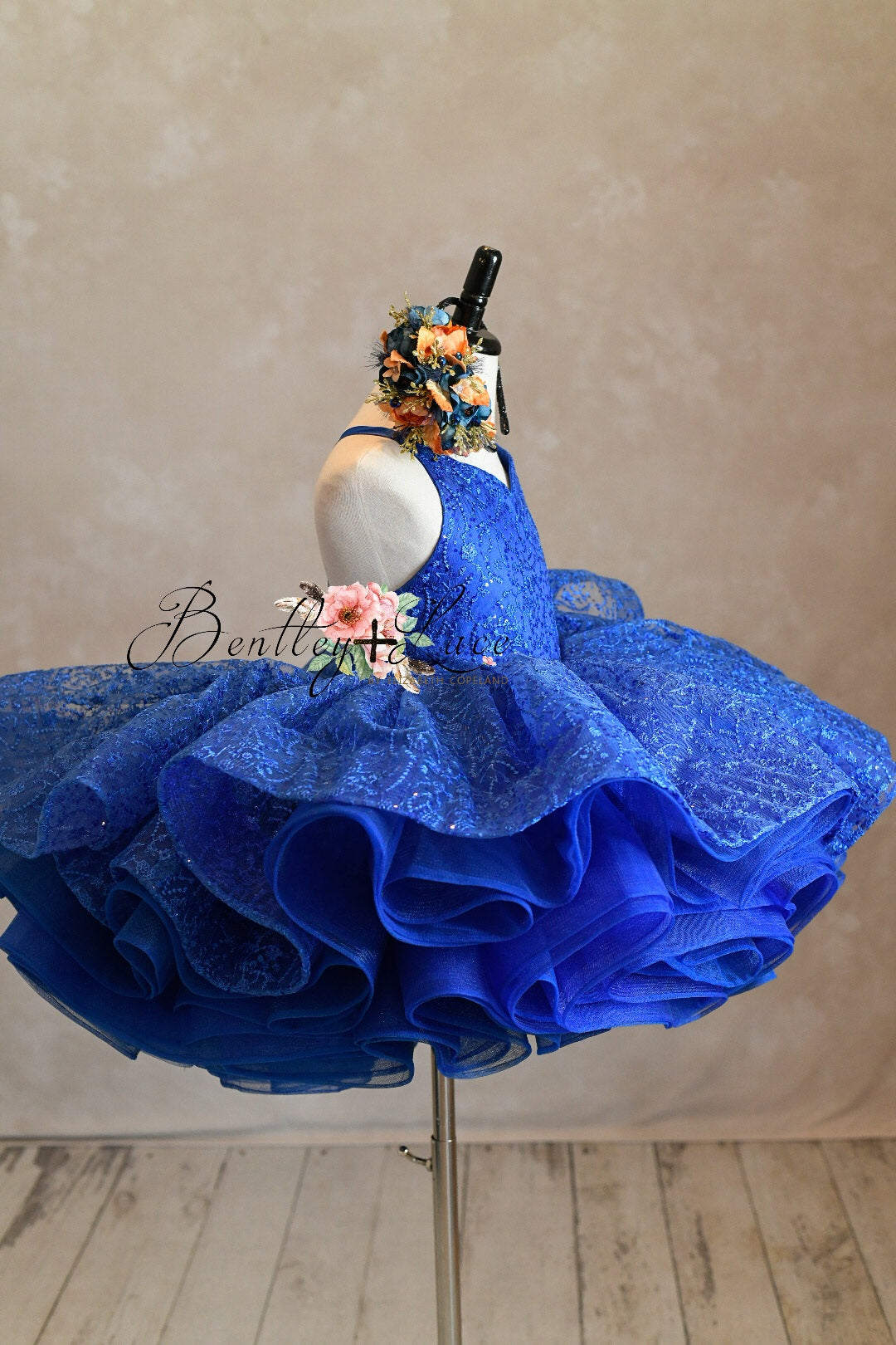 "Bleue" - Petal Short Length Dress (4 Year - Petite 5 Year)