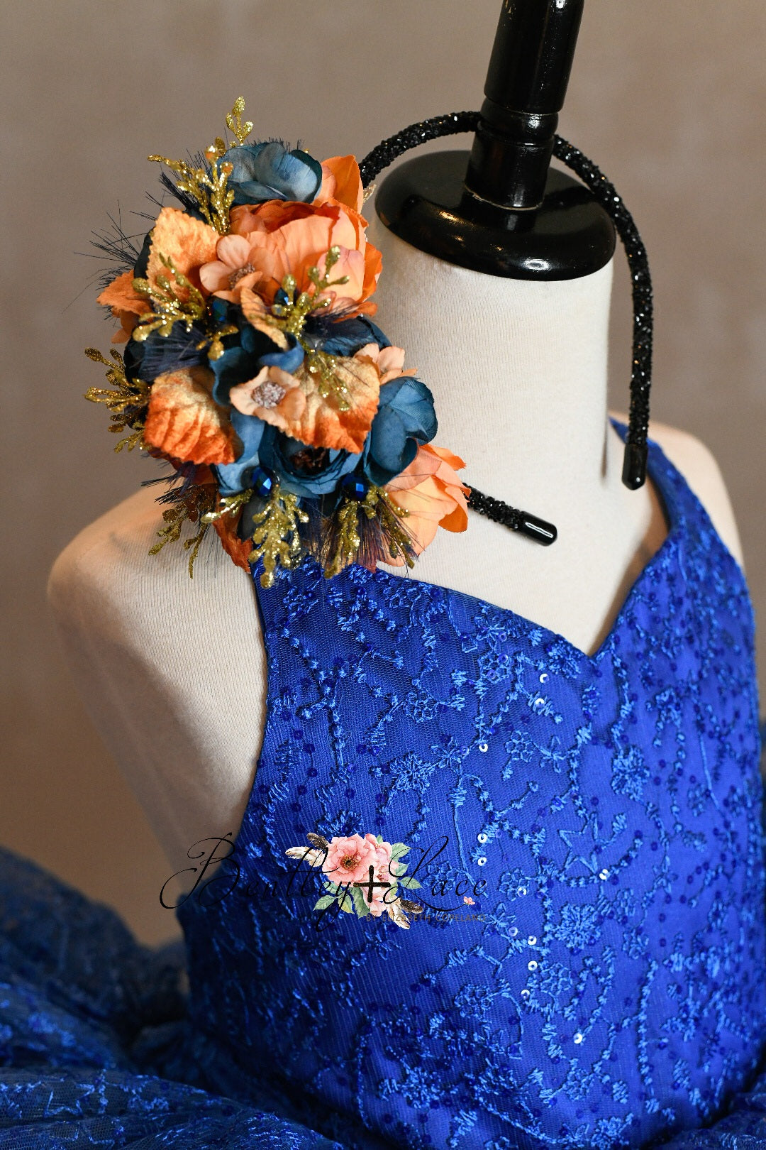 "Bleue" - Petal Short Length Dress (4 Year - Petite 5 Year)