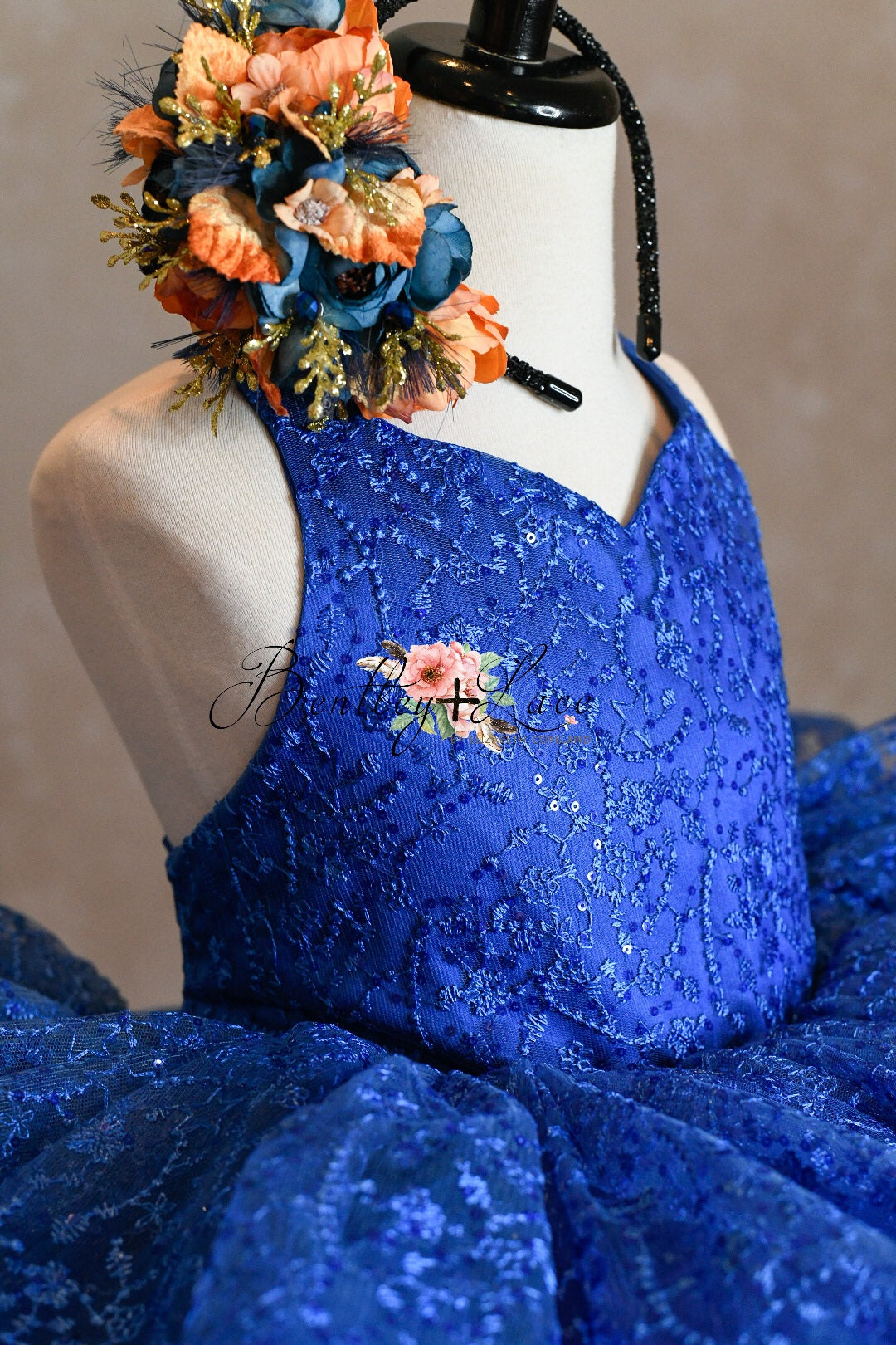 "Bleue" - Petal Short Length Dress (4 Year - Petite 5 Year)