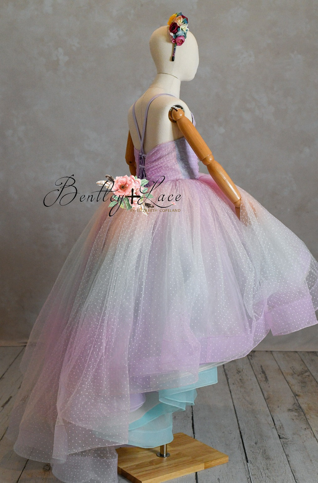 "Ombre Lilac Dream" High Low Length Dress (7 Year-Petite 8 Year)