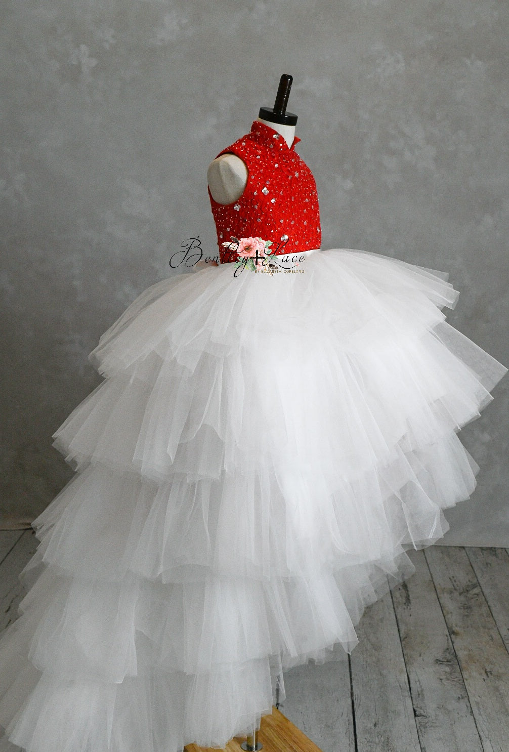 NEW "Poise" in Red- Petal Length Dress (5 Year-Petite 7 Year)