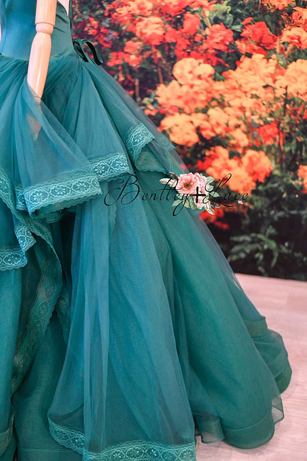 Cascade custom Solid gown- choose color Editorial Dress, Couture Gown, Special Occasion Dress