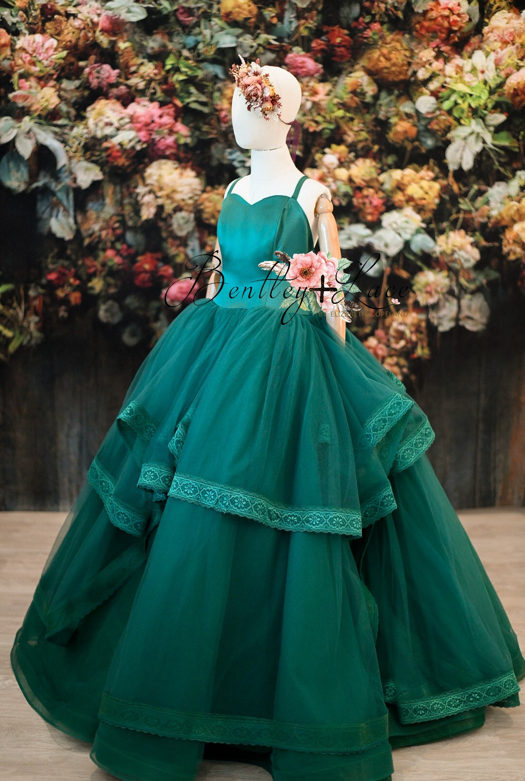 Cascade custom Solid gown- choose color Editorial Dress, Couture Gown, Special Occasion Dress