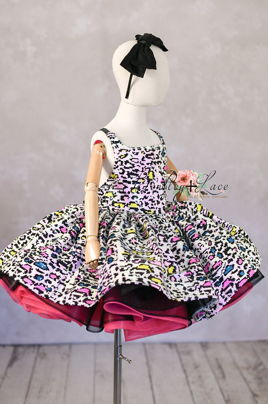"Leopard Sass" Petal Length Dress ( 4 Year - Petite 5 Year)