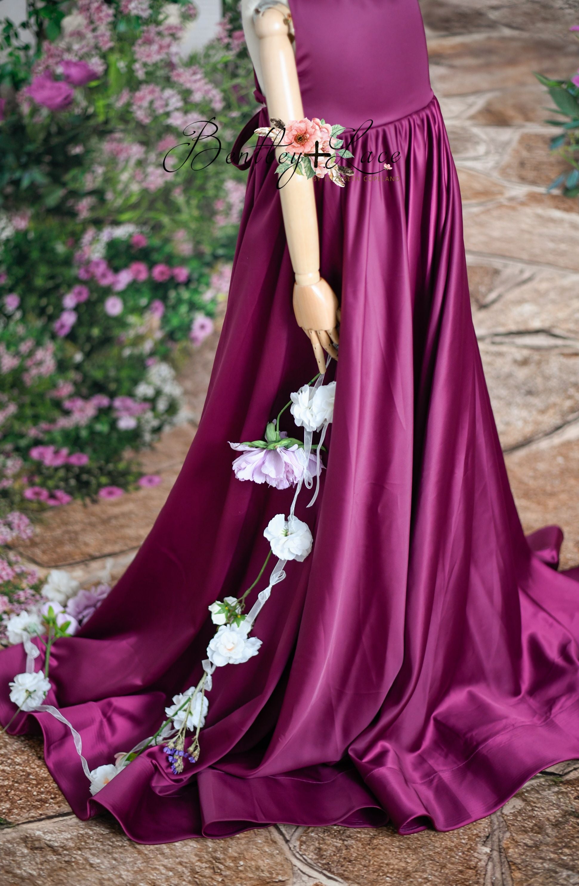 "ZIGGY" Silk Satin Floor Length Gown (7-9 Year)