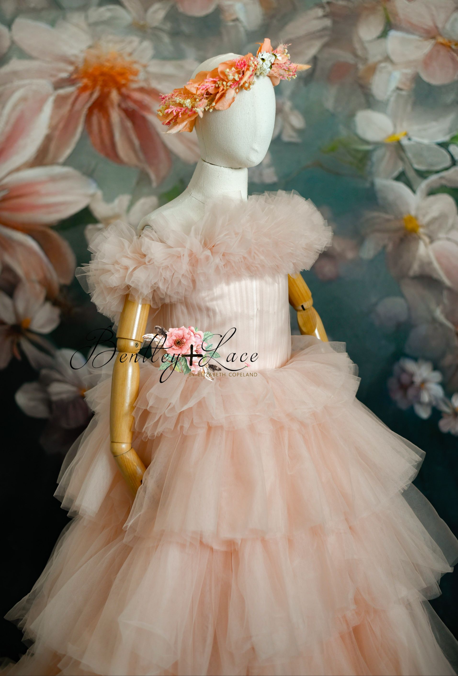 AURORA Floor Long Couture Rental Gown (8year-10 year)