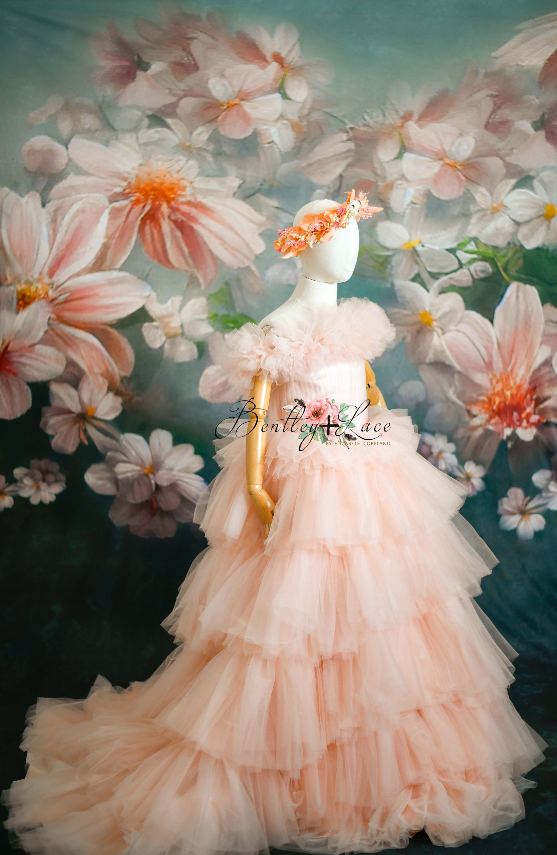 AURORA Floor Long Couture Rental Gown (8year-10 year)