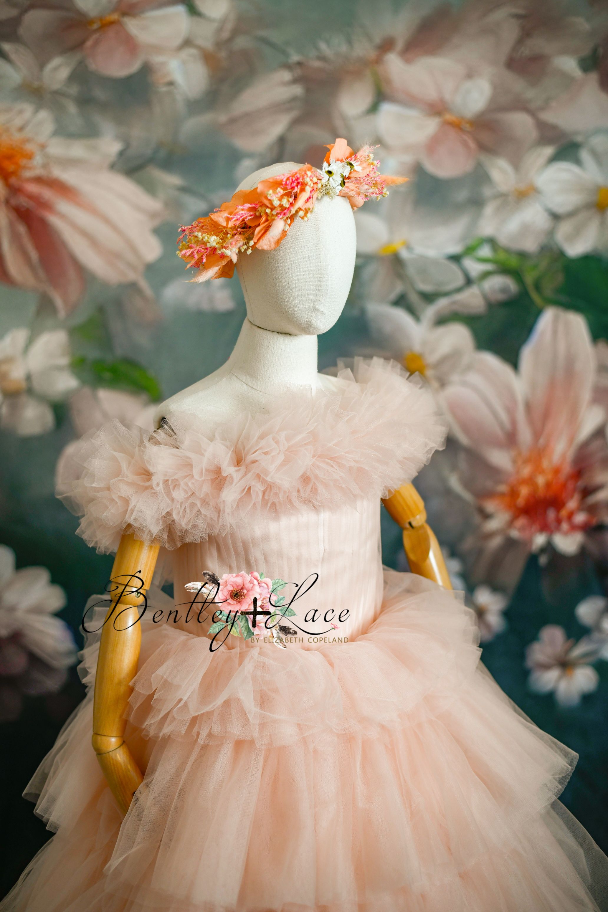 AURORA Floor Long Couture Rental Gown (8year-10 year)