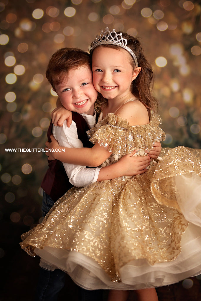 GLITTER- Petal Length Dress Editorial Dress, Couture Gown, Special Occasion Dress