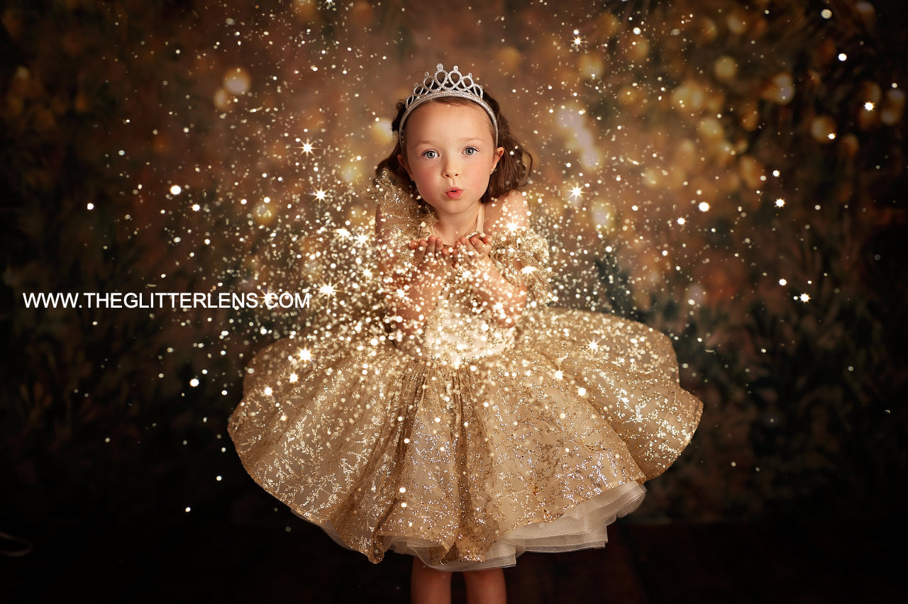 GLITTER- Petal Length Dress Editorial Dress, Couture Gown, Special Occasion Dress