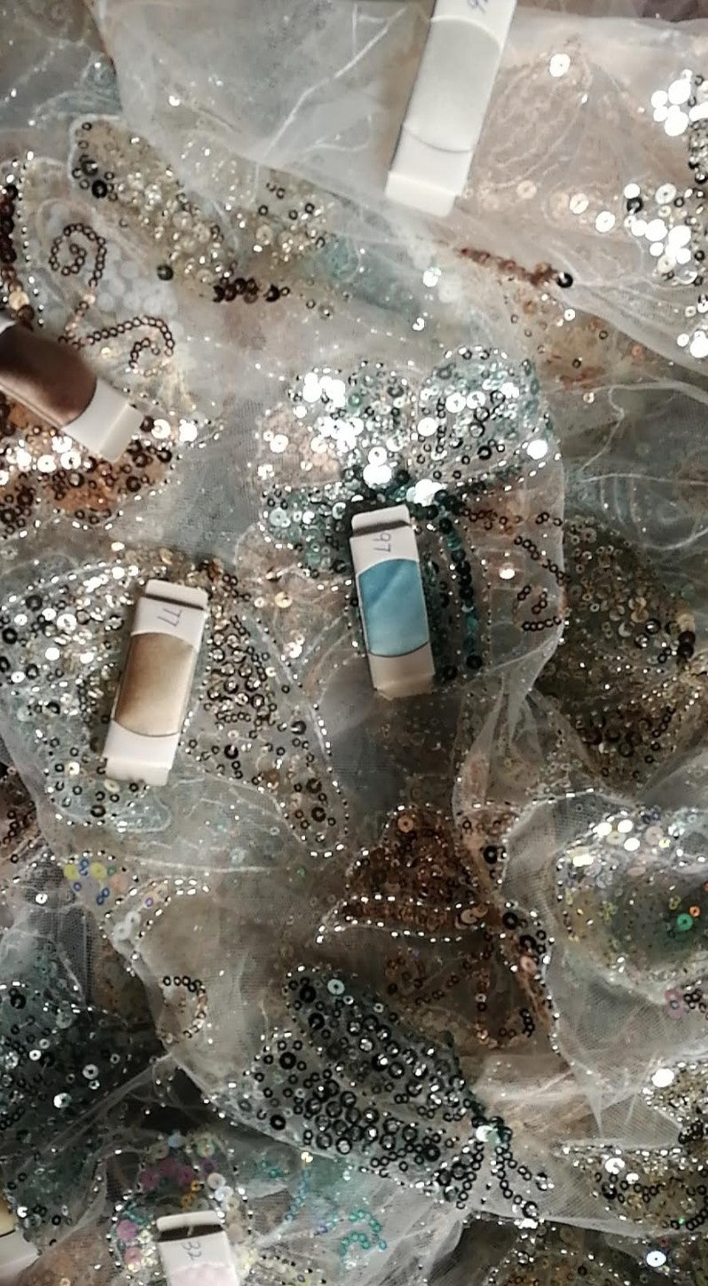 REMNANT Silver SEQUIN BUTTERFLY