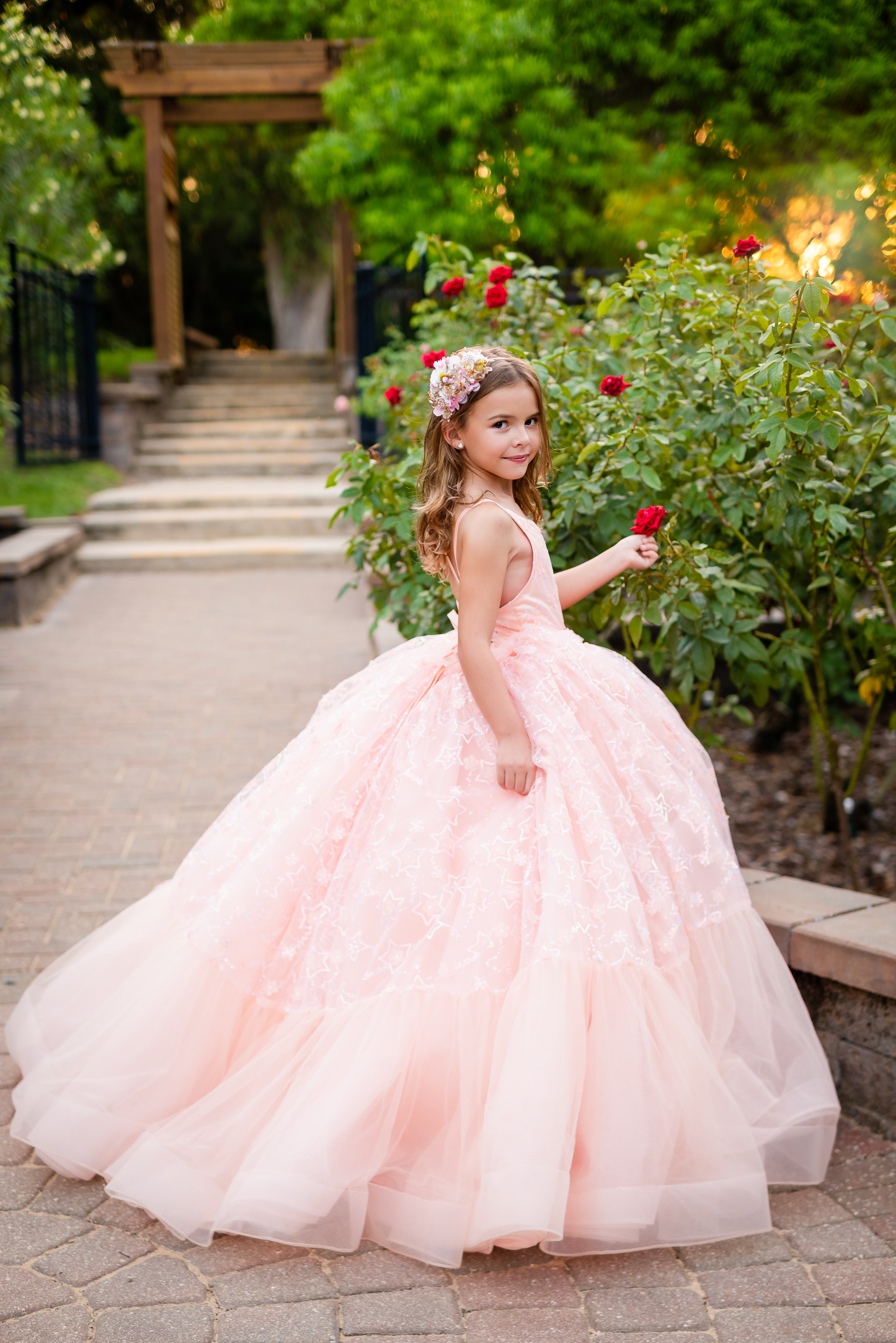 "Stars Collide" - Floor Length ( 6 Year - Petite 8 Year)