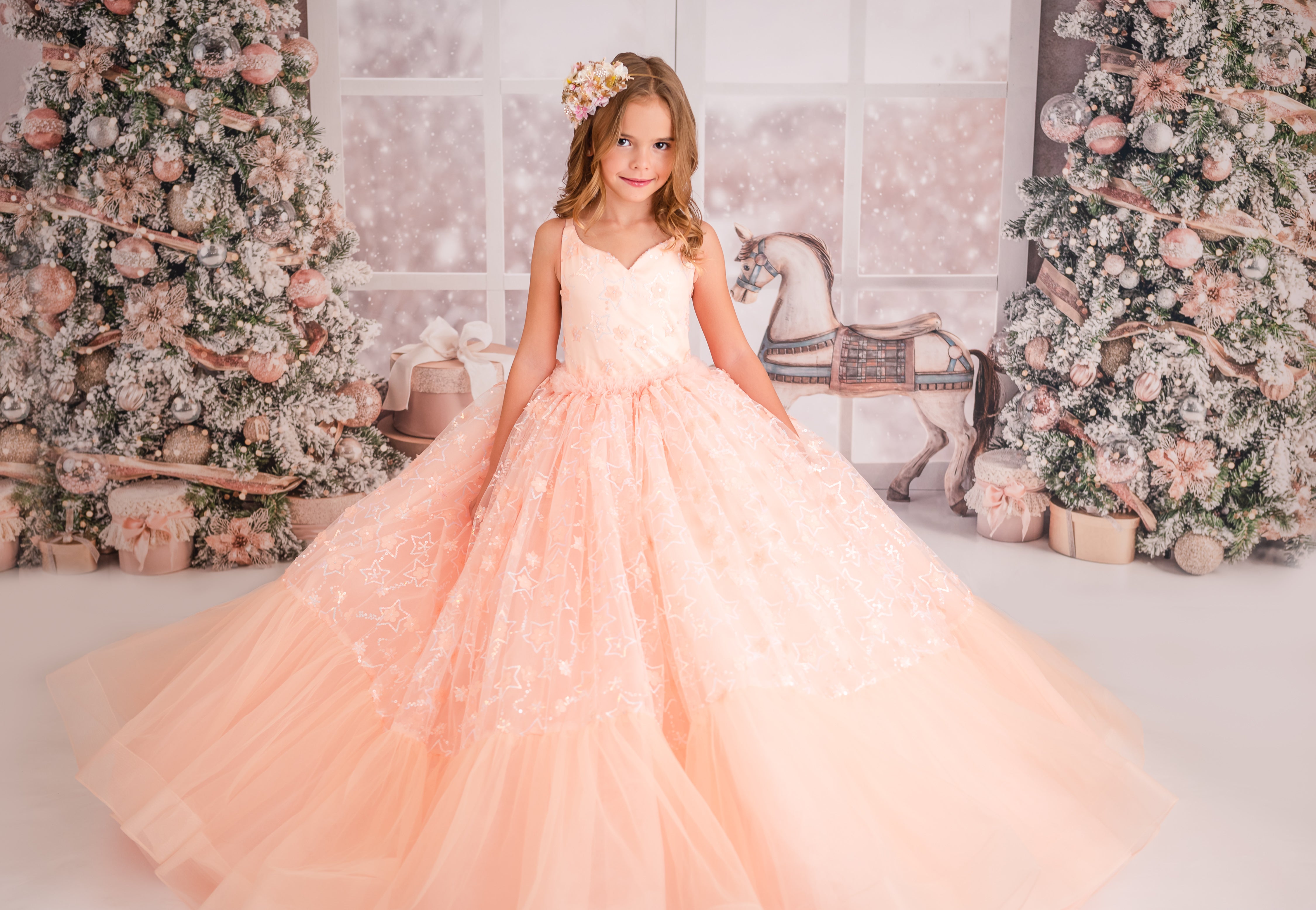 "Stars Collide" - Floor Length ( 6 Year - Petite 8 Year)