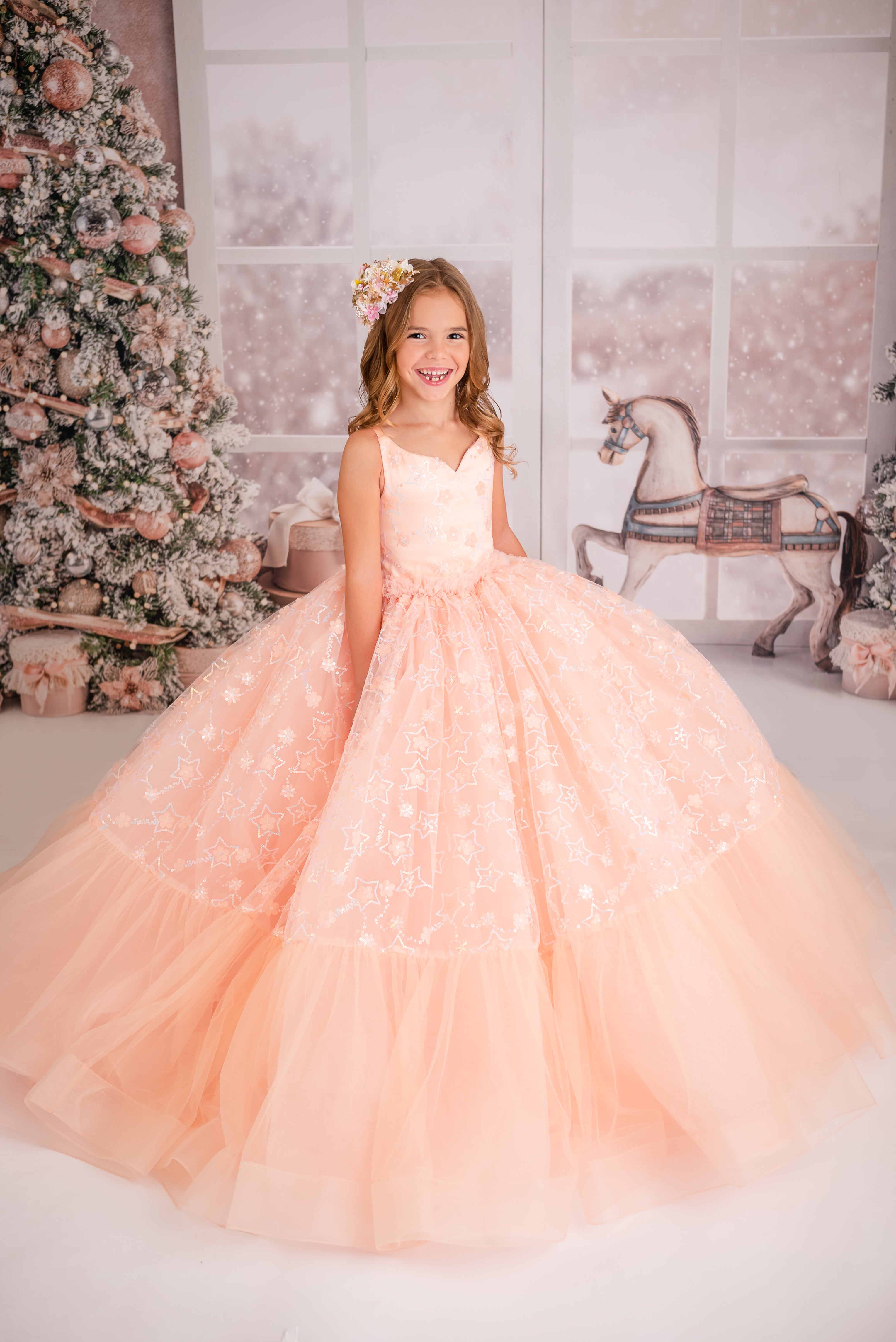 "Stars Collide" - Floor Length ( 6 Year - Petite 8 Year)