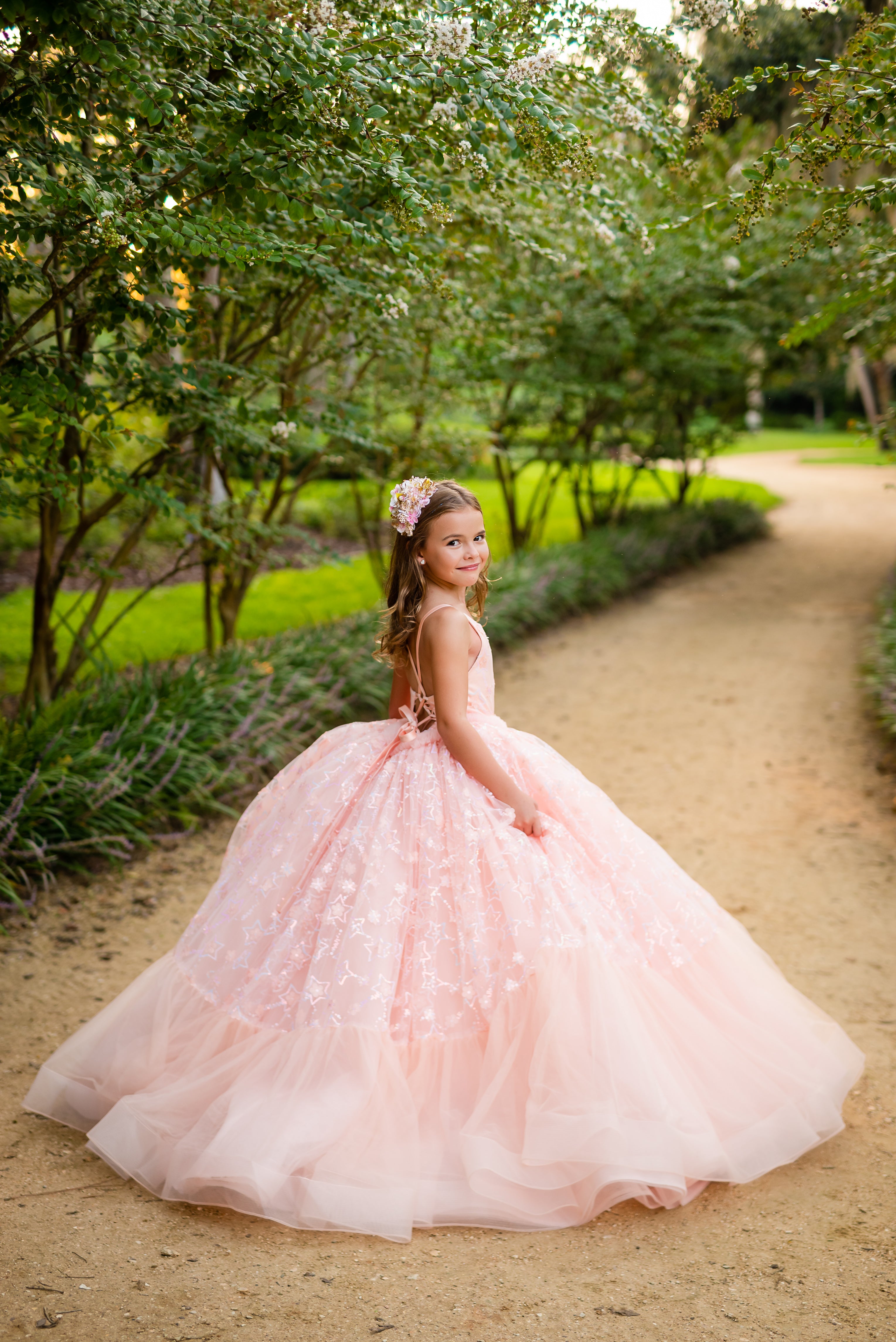 "Stars Collide" - Floor Length ( 6 Year - Petite 8 Year)
