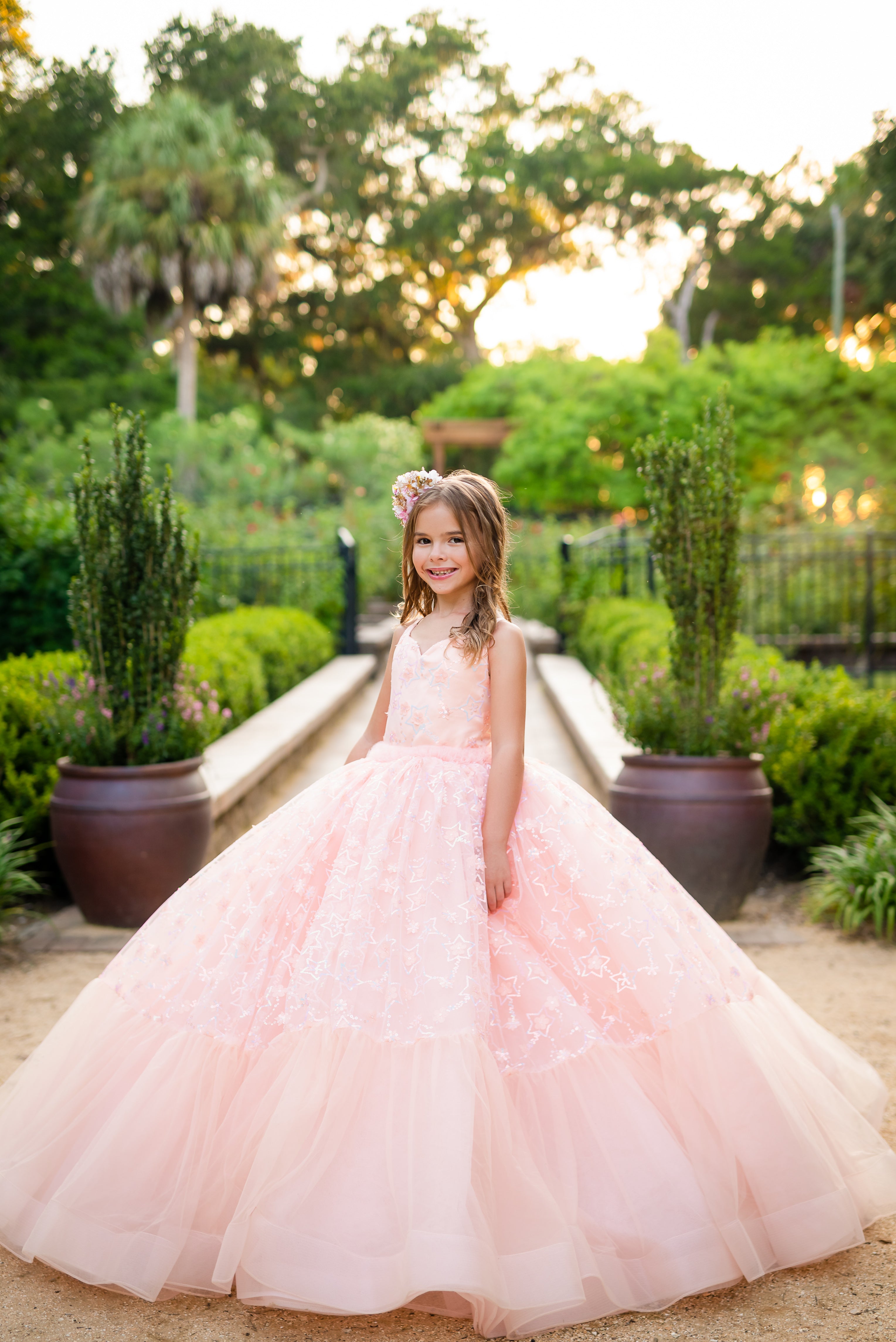 "Stars Collide" - Floor Length ( 6 Year - Petite 8 Year)