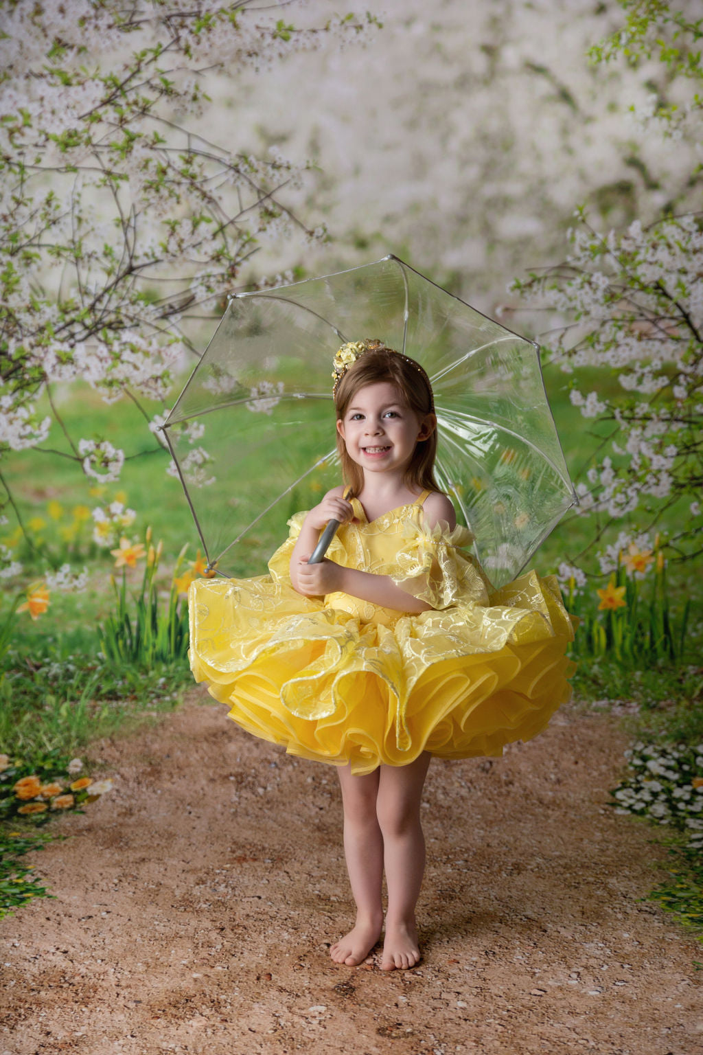 Wendy - off shoulder Petal Length Dress (2 Year-Petite 3 Year)