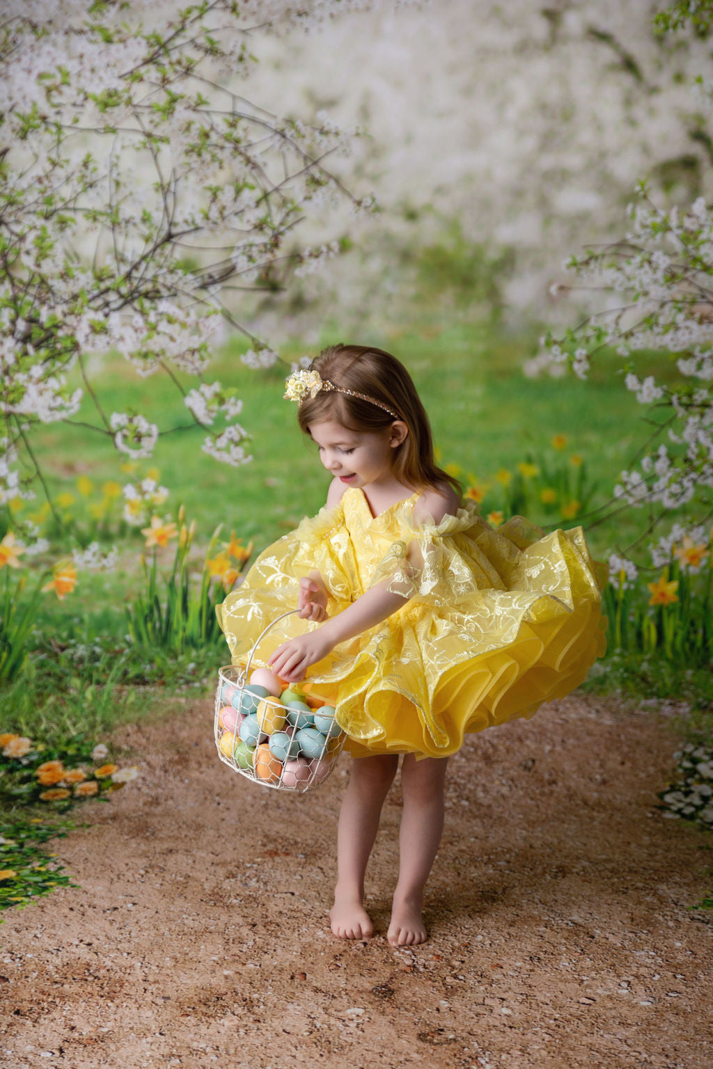 Wendy - off shoulder Petal Length Dress (2 Year-Petite 3 Year)