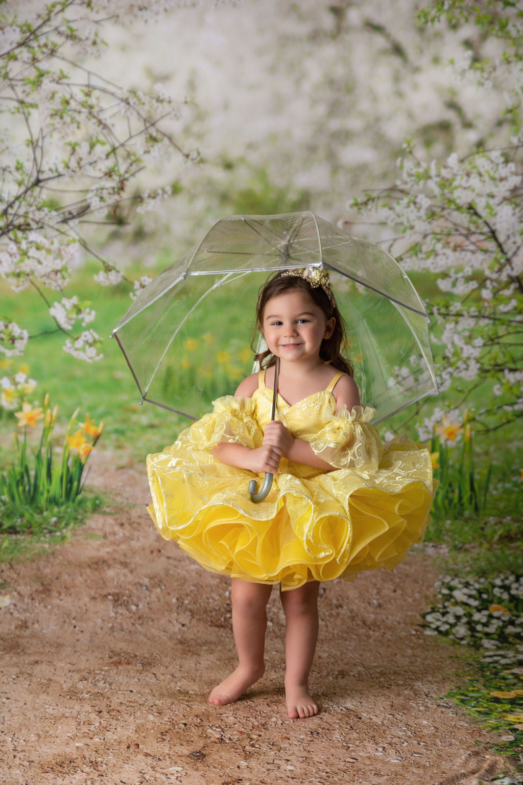 Wendy - off shoulder Petal Length Dress (2 Year-Petite 3 Year)