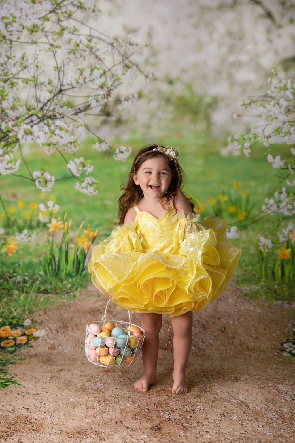 Wendy - off shoulder Petal Length Dress (2 Year-Petite 3 Year)