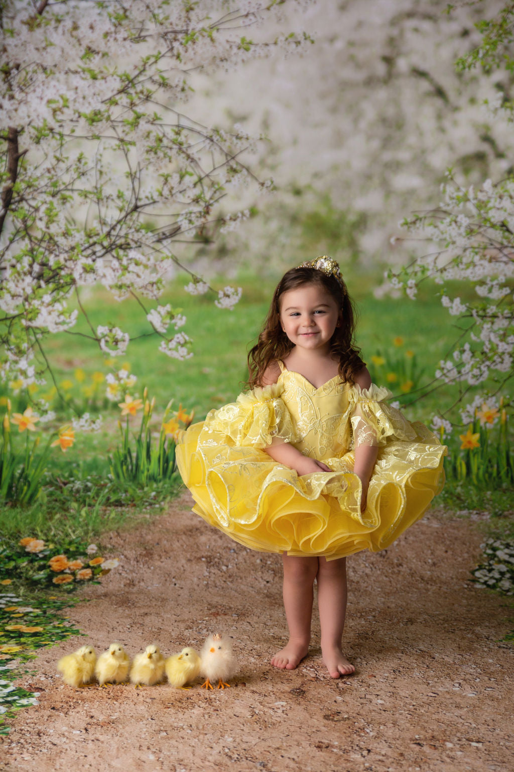 Wendy - off shoulder Petal Length Dress (2 Year-Petite 3 Year)