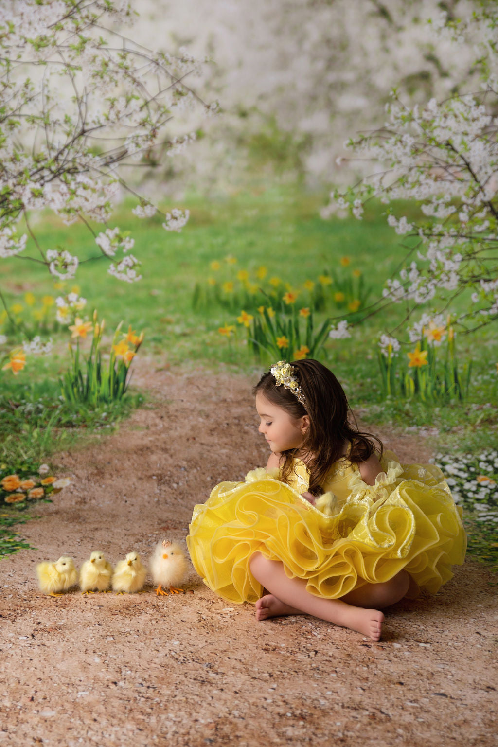 Wendy - off shoulder Petal Length Dress (2 Year-Petite 3 Year)