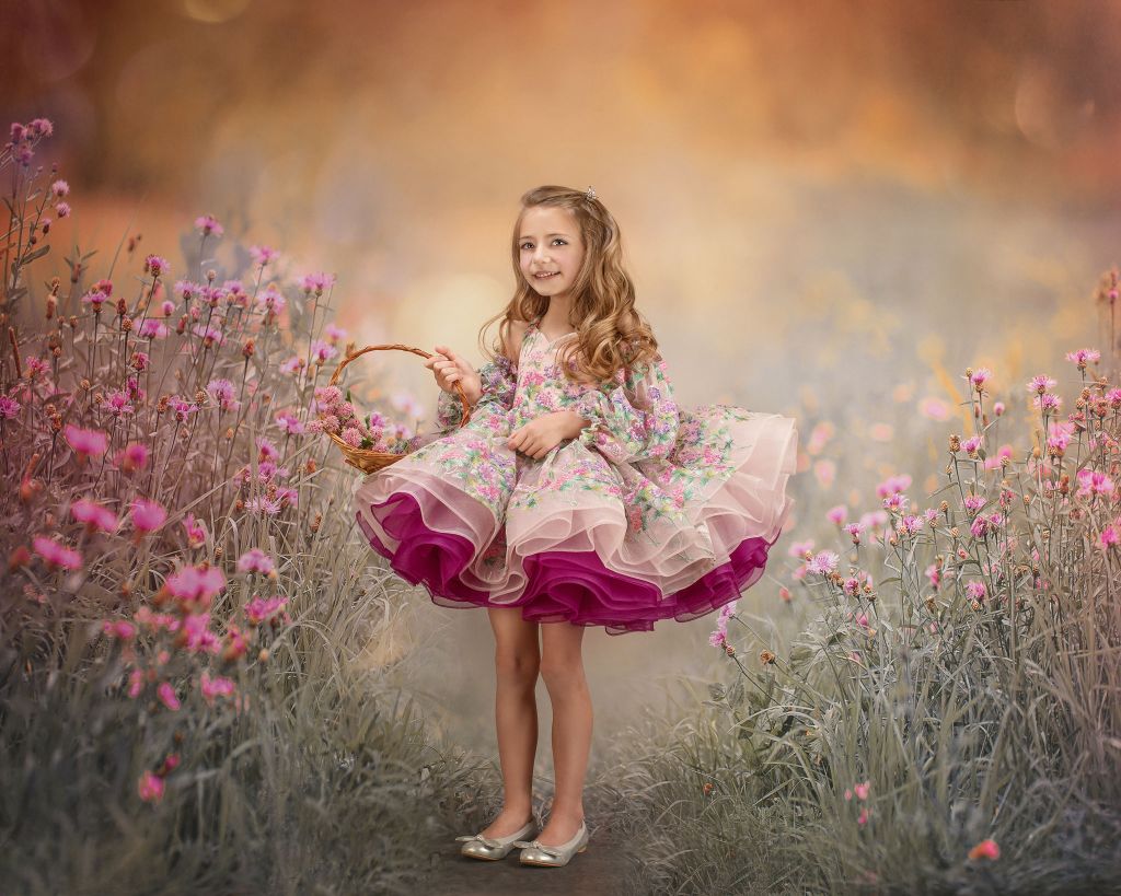 RETIRED RENTAL EUC "Delilah" -  dress+detachable sleeves-Petal Length Dress ( 4 Year - Petite 5 Year)