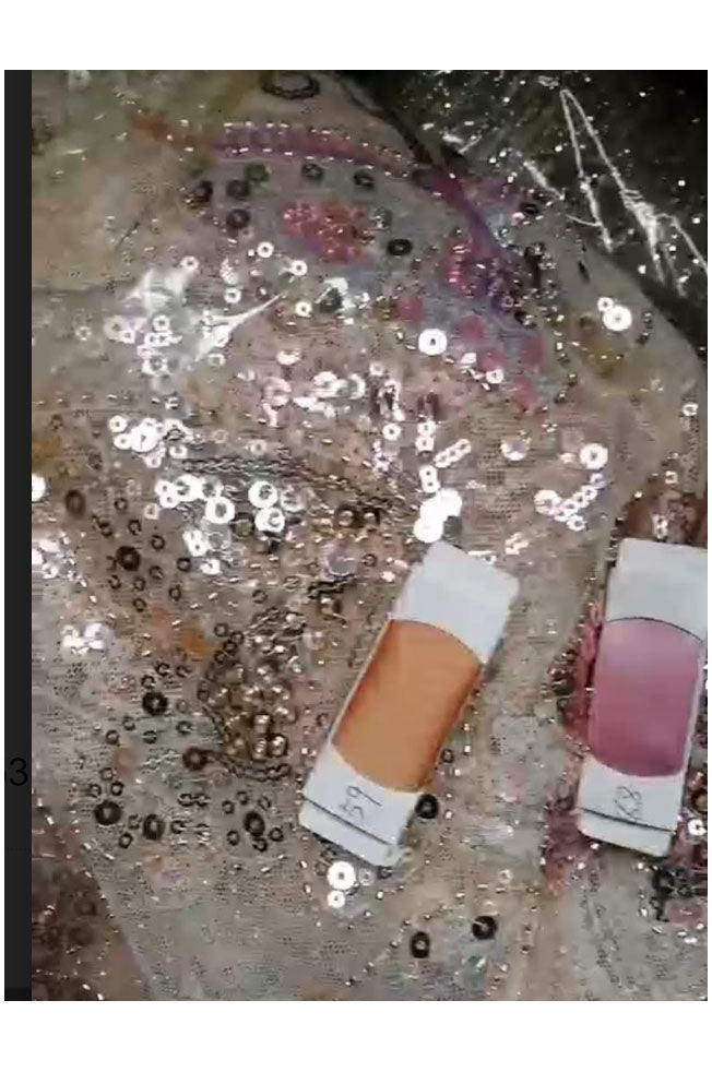 REMNANT NUDE SEQUIN BUTTERFLY