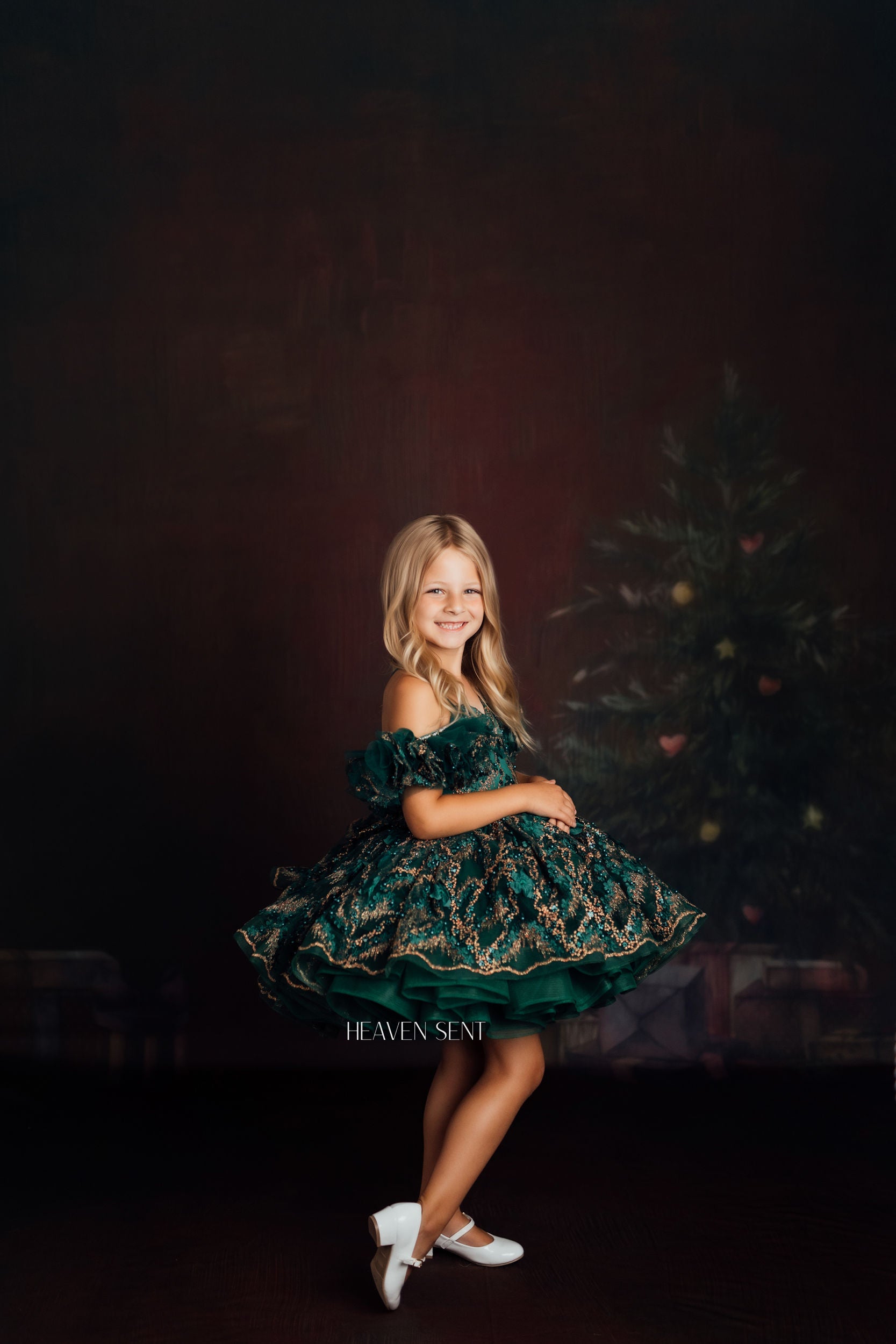 "Jewel" Petal Length Dress ( 4 Year - Petite 5 Year)