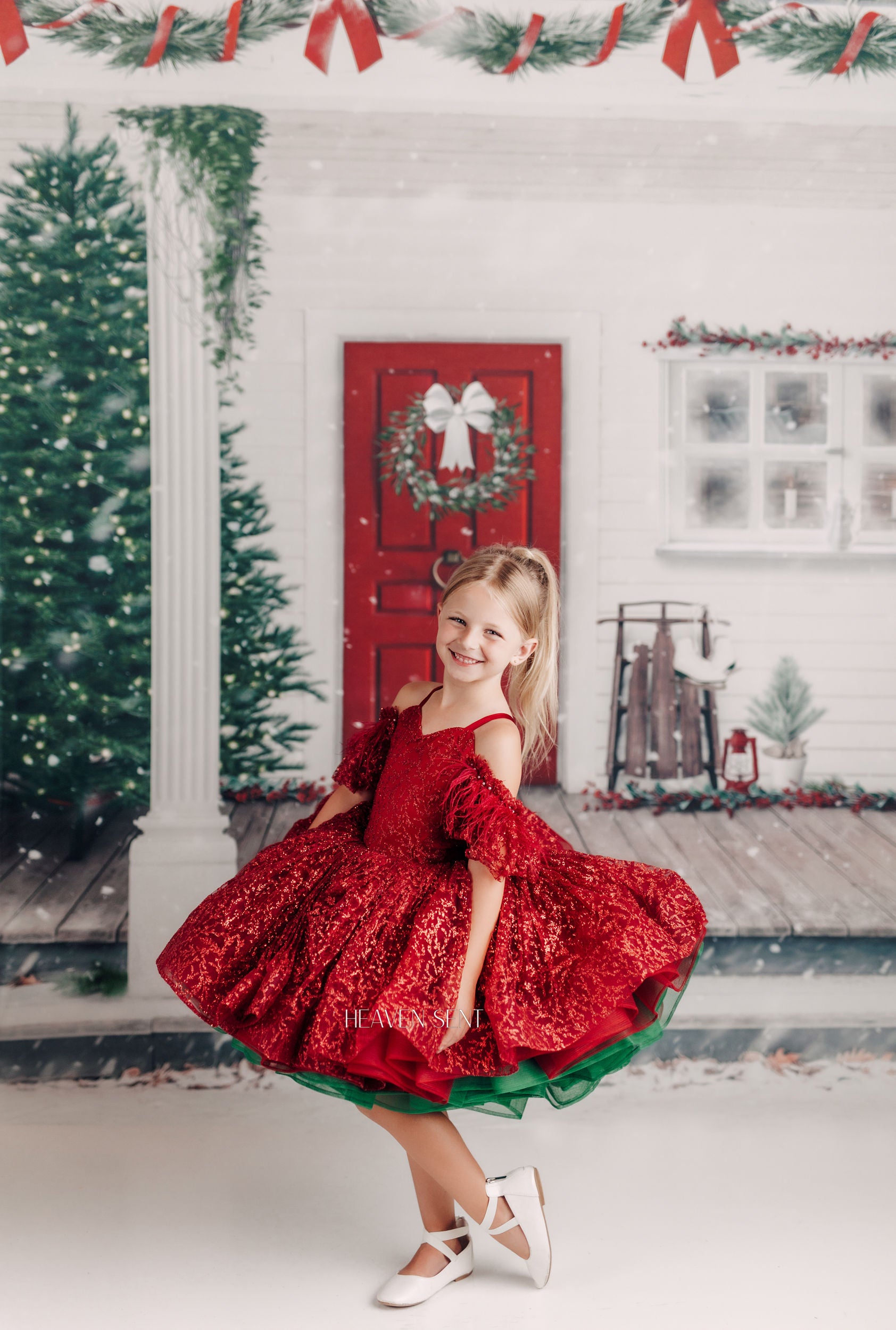GLITTER- Petal Length Dress Editorial Dress, Couture Gown, Special Occasion Dress
