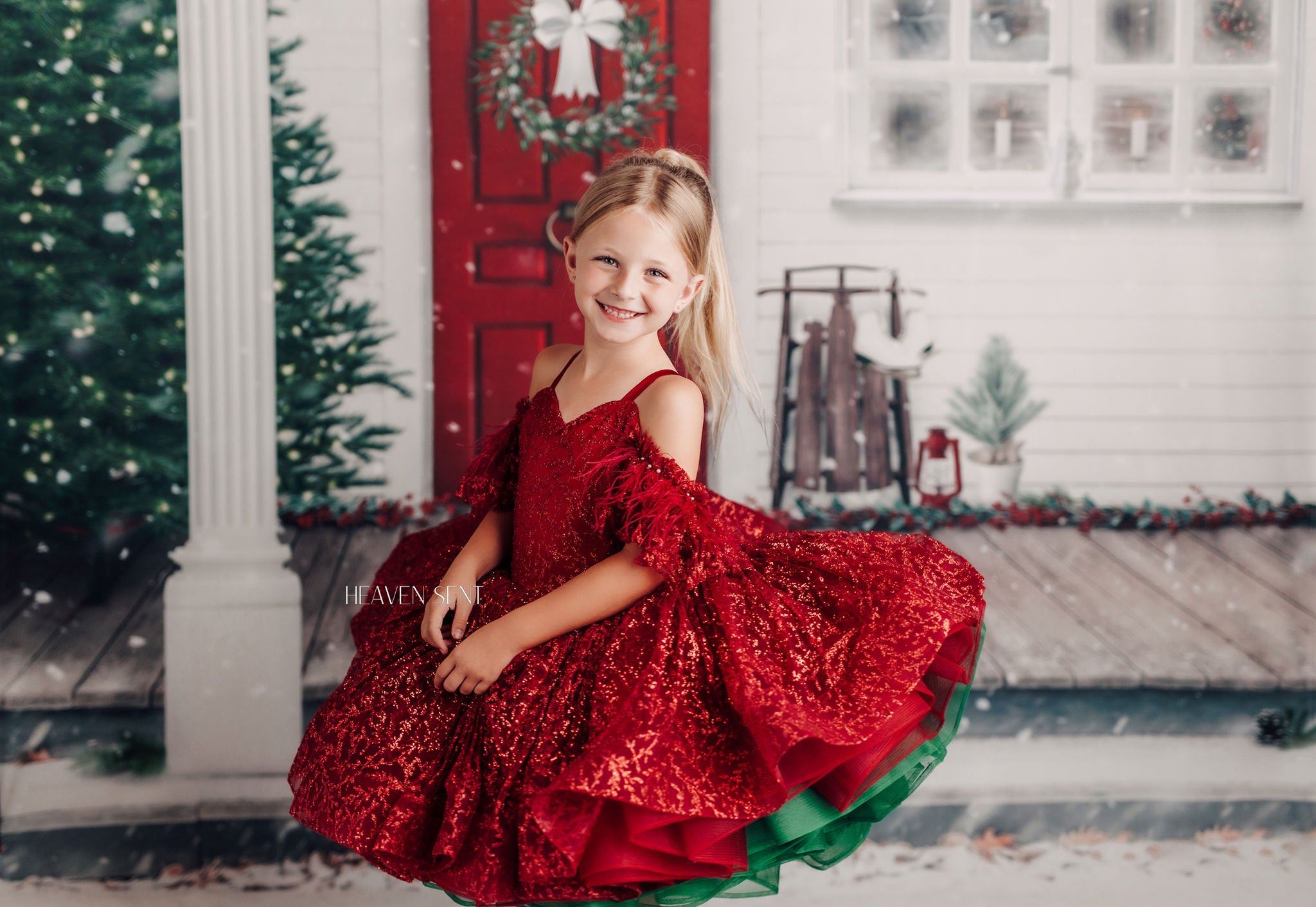 GLITTER- Petal Length Dress Editorial Dress, Couture Gown, Special Occasion Dress
