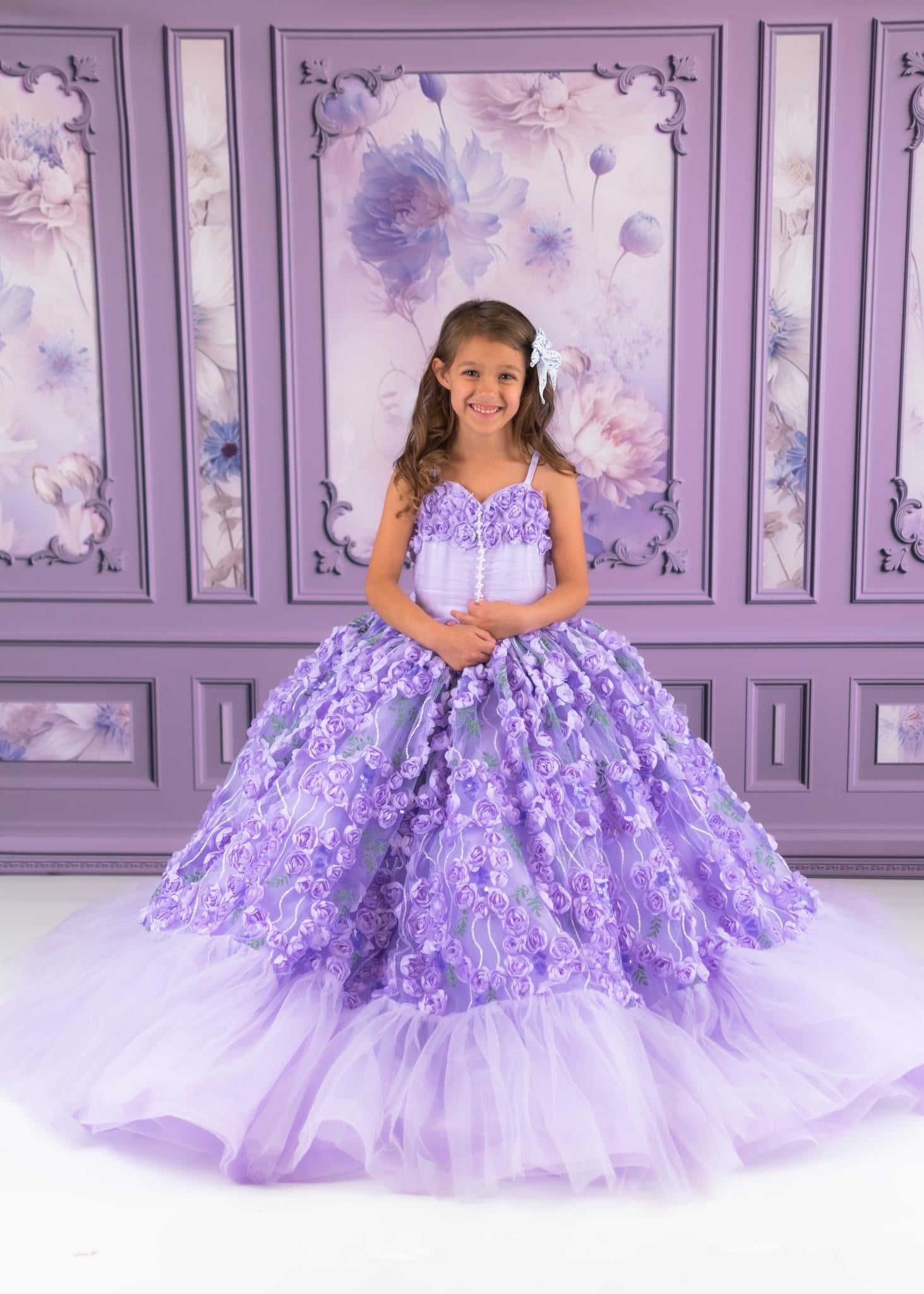 Eva- Floor Length Dress ( 5 Year - Petite 6 Year)