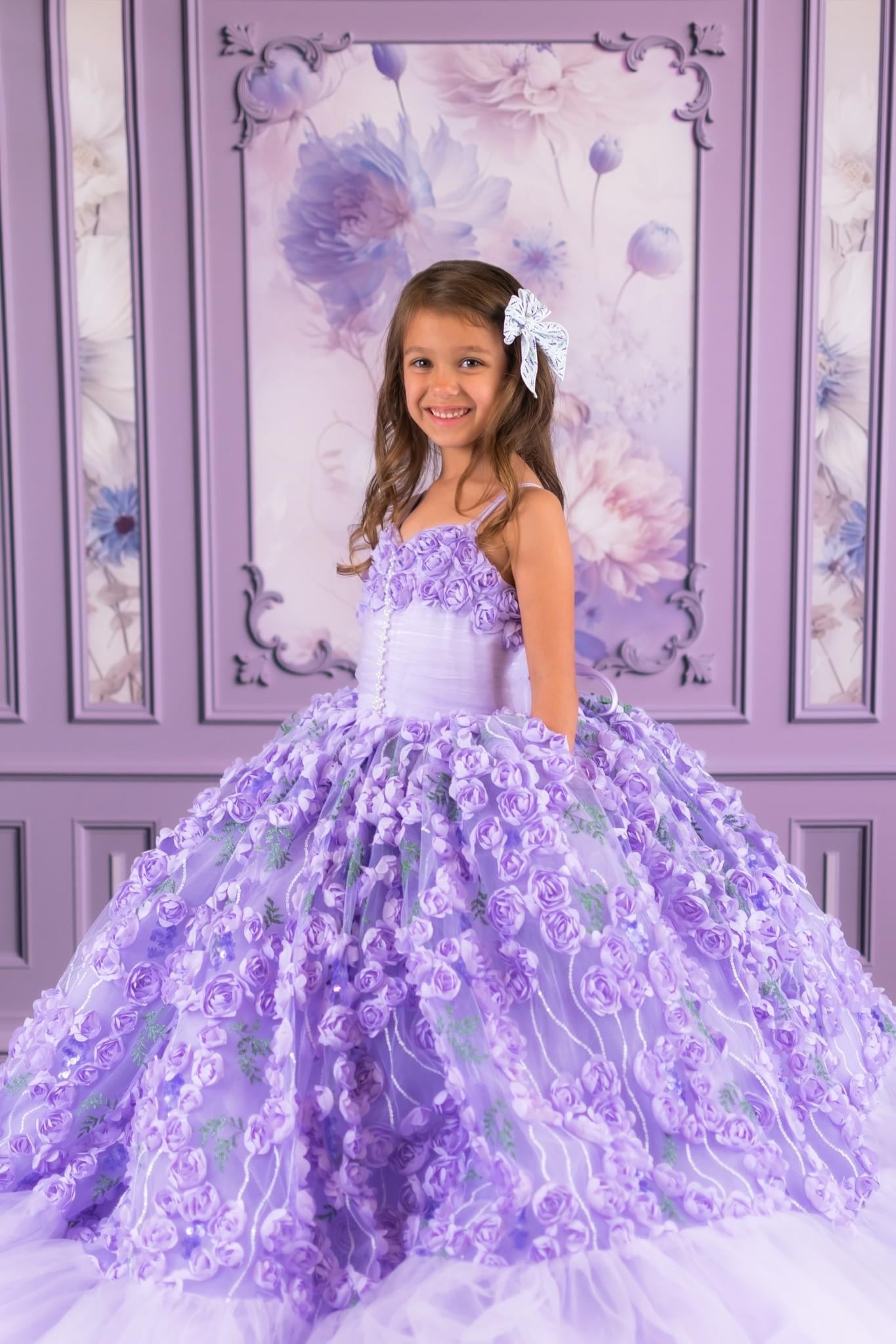 Eva- Floor Length Dress ( 5 Year - Petite 6 Year)