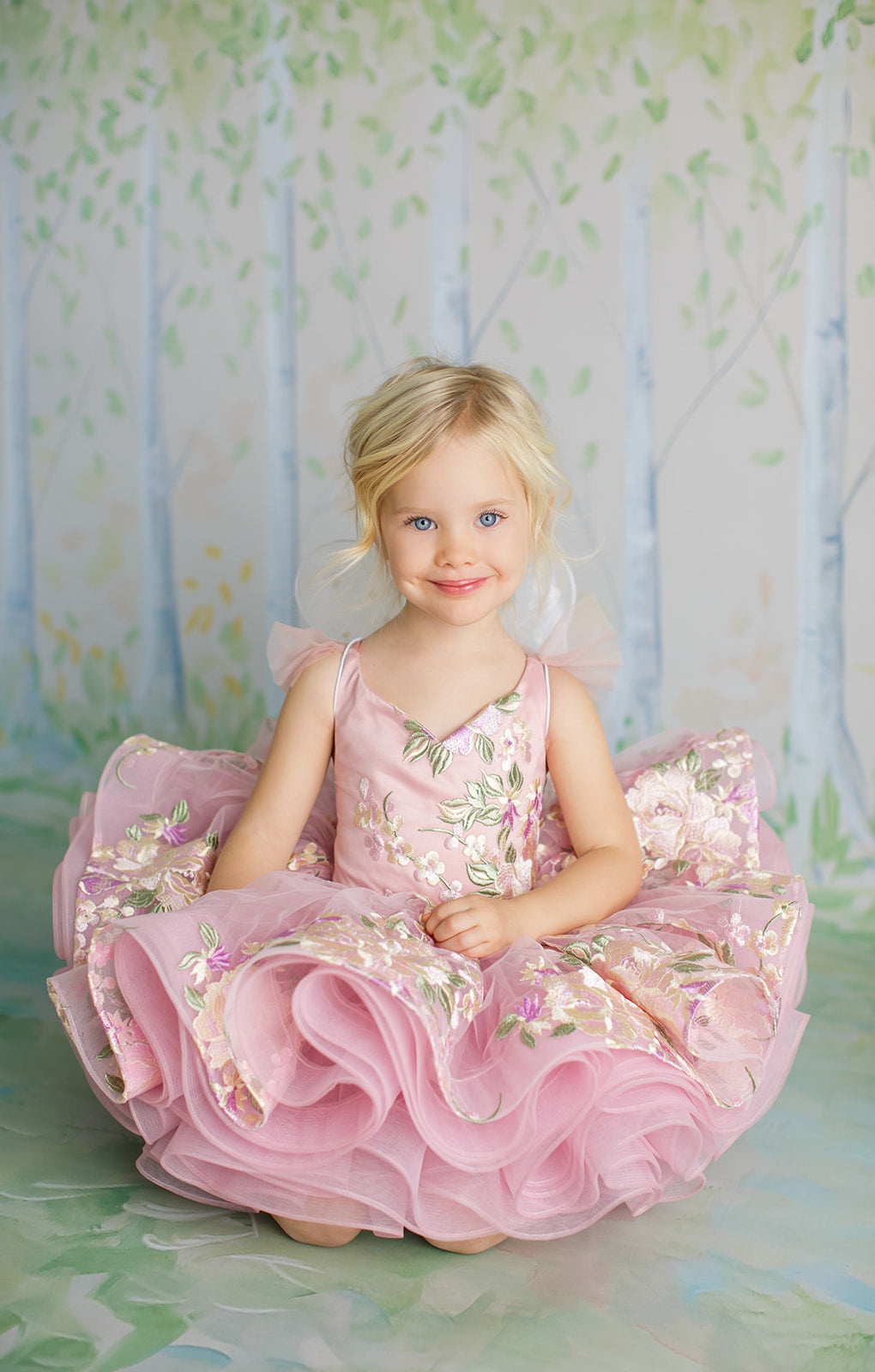 RETIRED RENTAL EUC "Brynn" -  Blush Petal Length Dress ( 3 Year - Petite 4 Year)