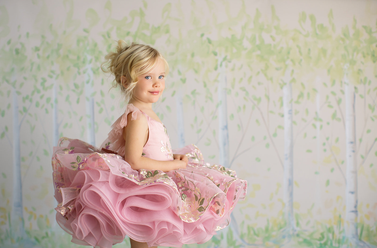 RETIRED RENTAL EUC "Brynn" -  Blush Petal Length Dress ( 3 Year - Petite 4 Year)