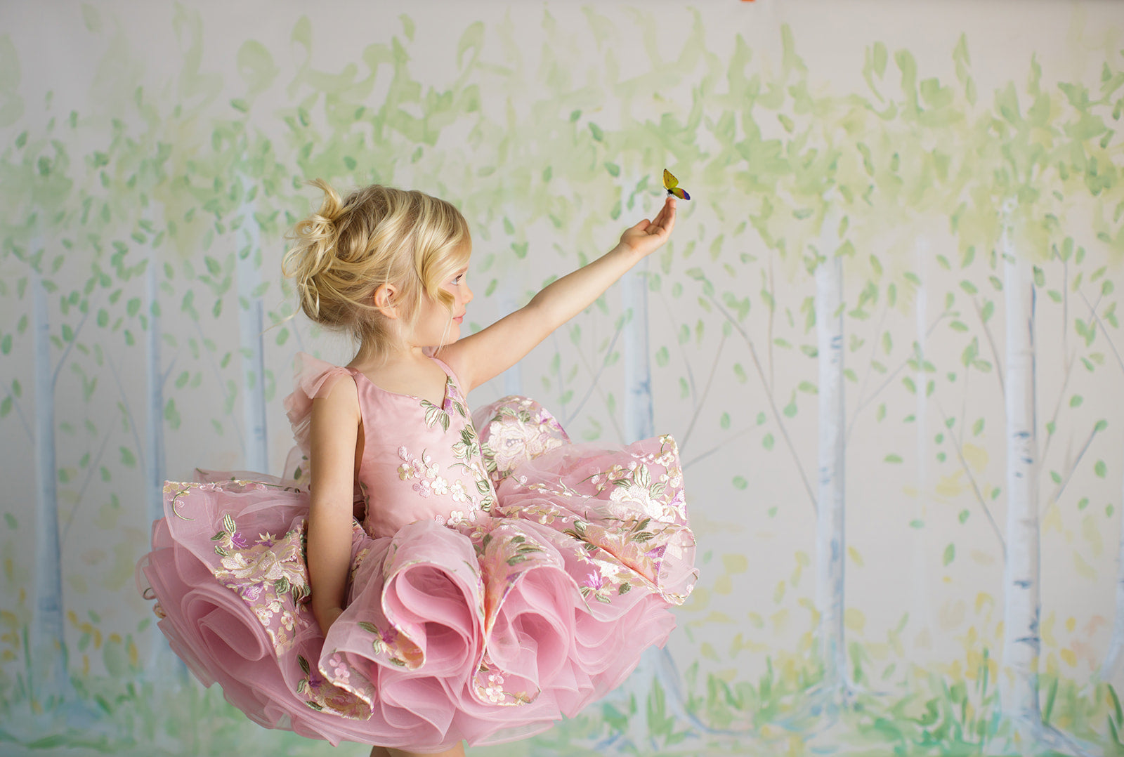 RETIRED RENTAL EUC "Brynn" -  Blush Petal Length Dress ( 3 Year - Petite 4 Year)