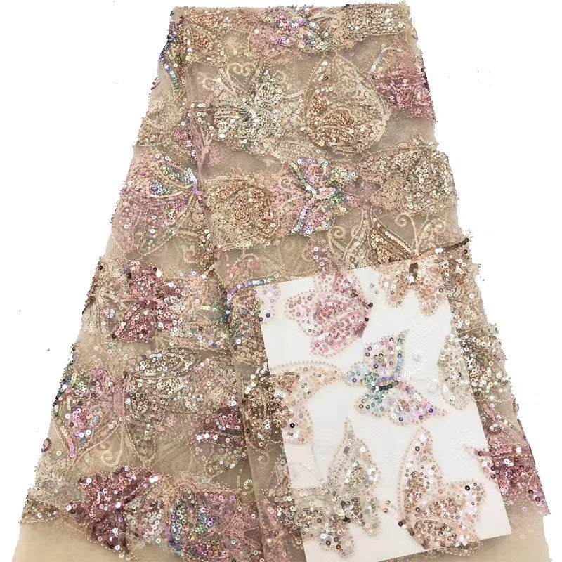 REMNANT NUDE SEQUIN BUTTERFLY