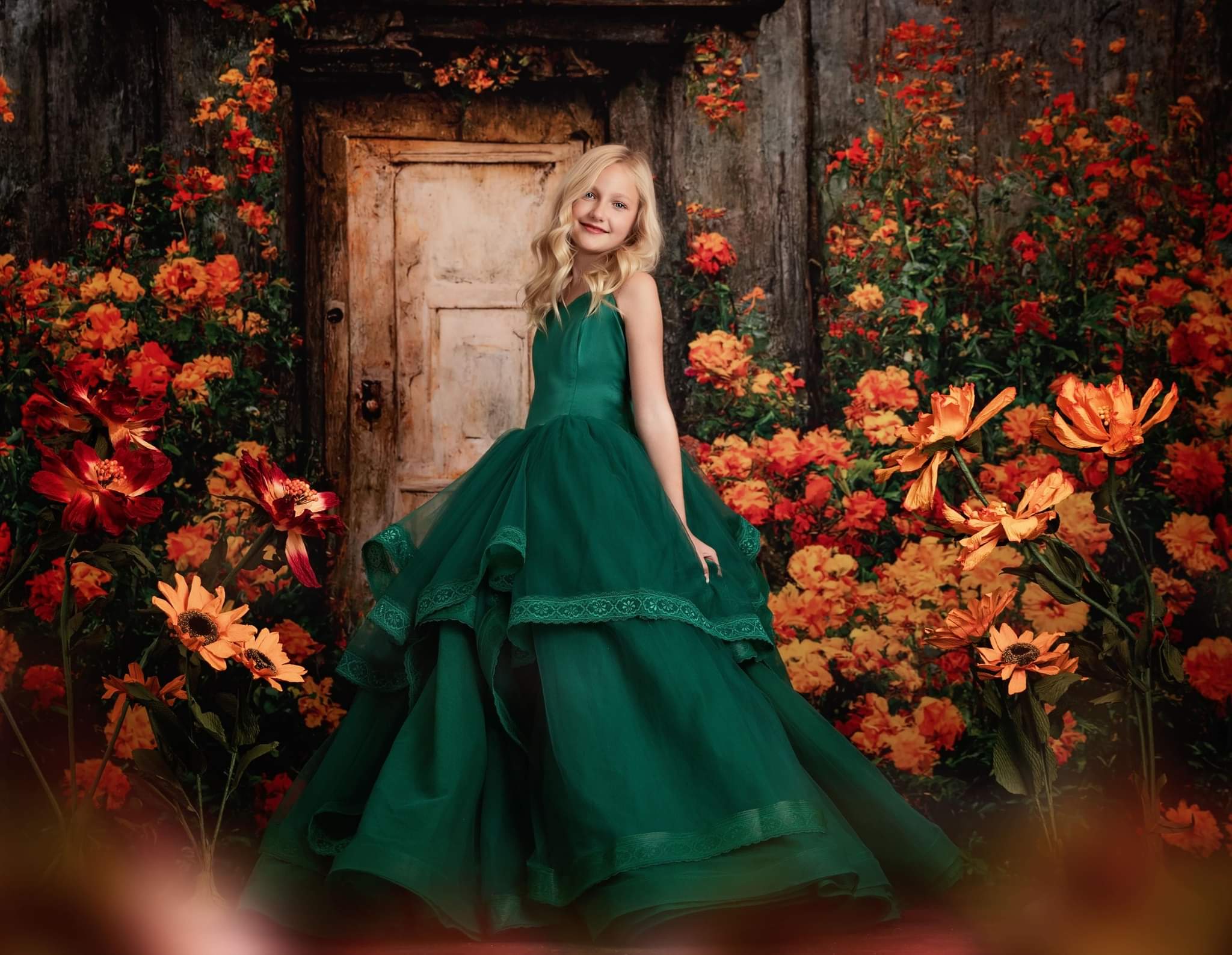Cascade custom Solid gown- choose color Editorial Dress, Couture Gown, Special Occasion Dress