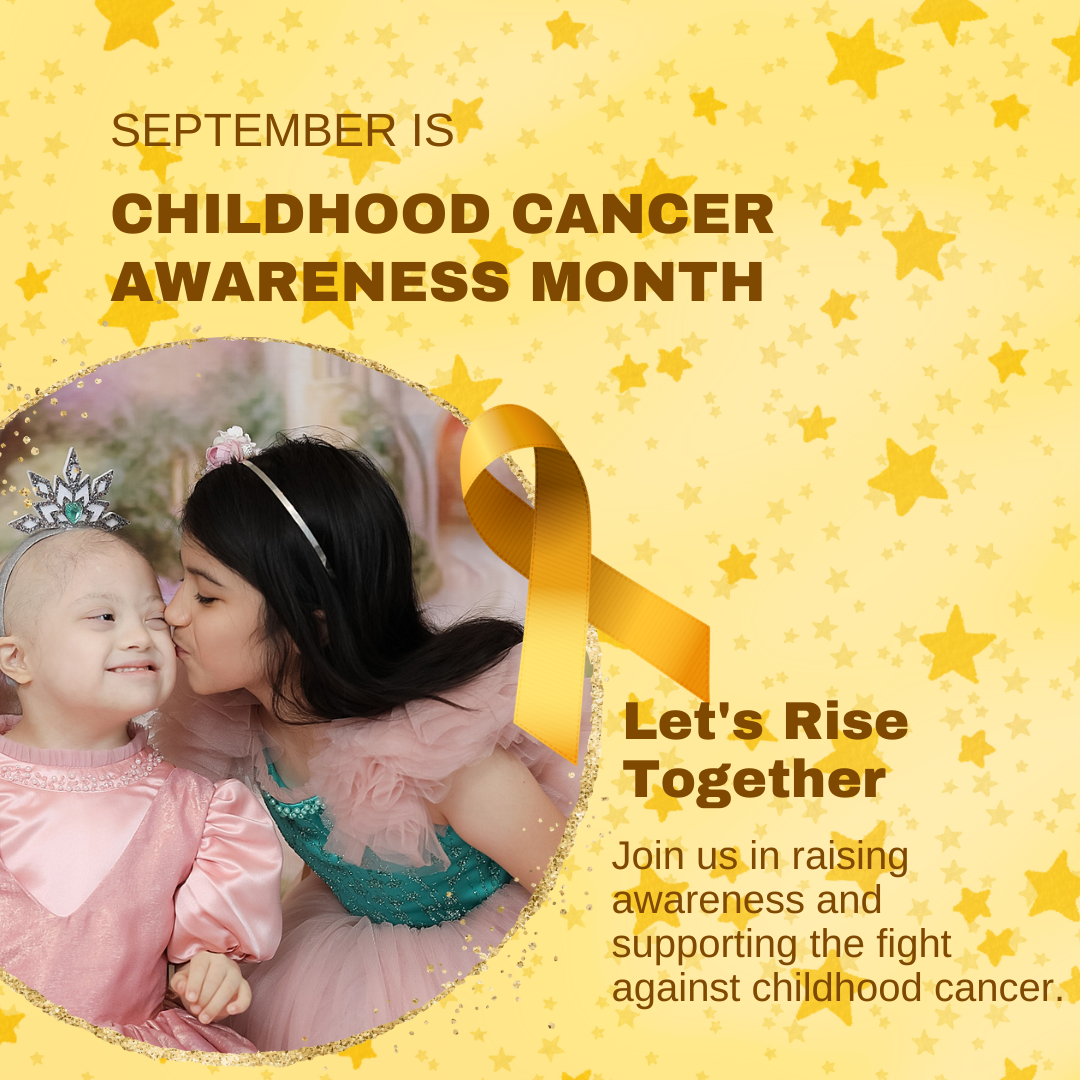Yellow ribbon symbolizing Childhood Cancer Awareness Month, highlighting the fight against childhood cancer.