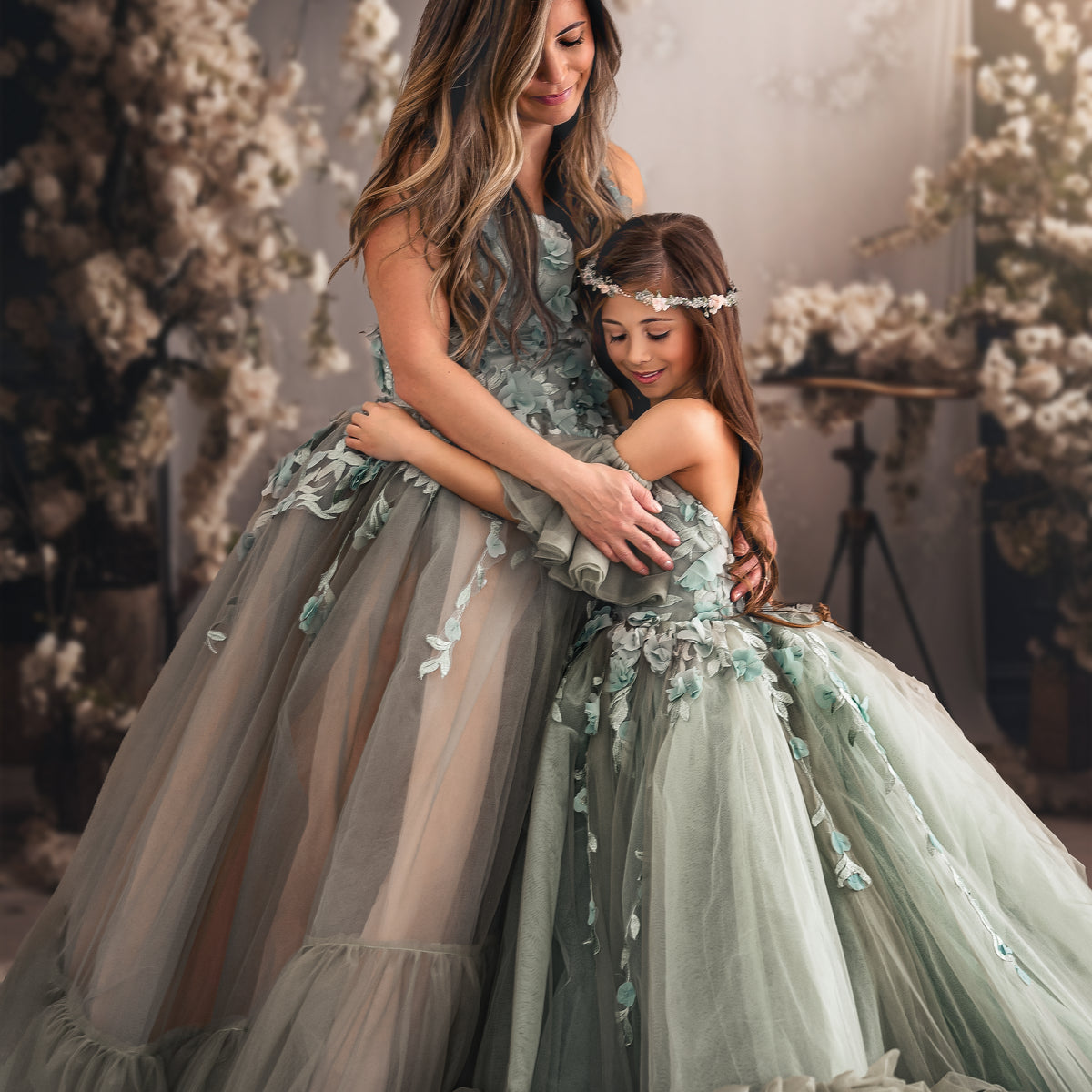mommy and me evening dresses Shop Matching Mother Daughter Dress, Photo Shoot Dresses, Mommy And Me Dress, Princess Matching Dress, Navy Flower Girl Dress, Fantasy Dress - main image 0