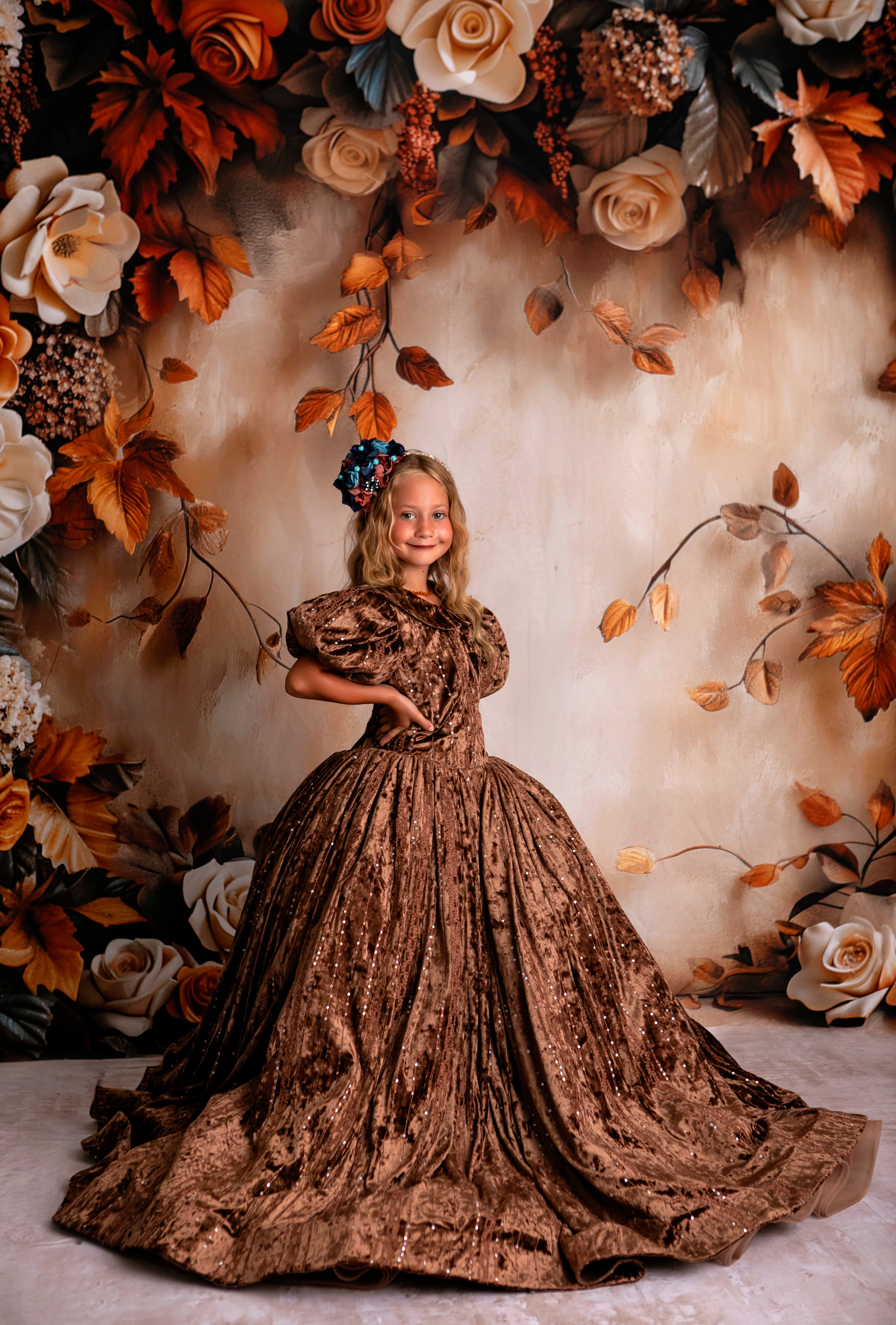 "Windsor" Floor Length Gown + Detachable Bow, Detachable Bodice (8 Year - 10 Year)
