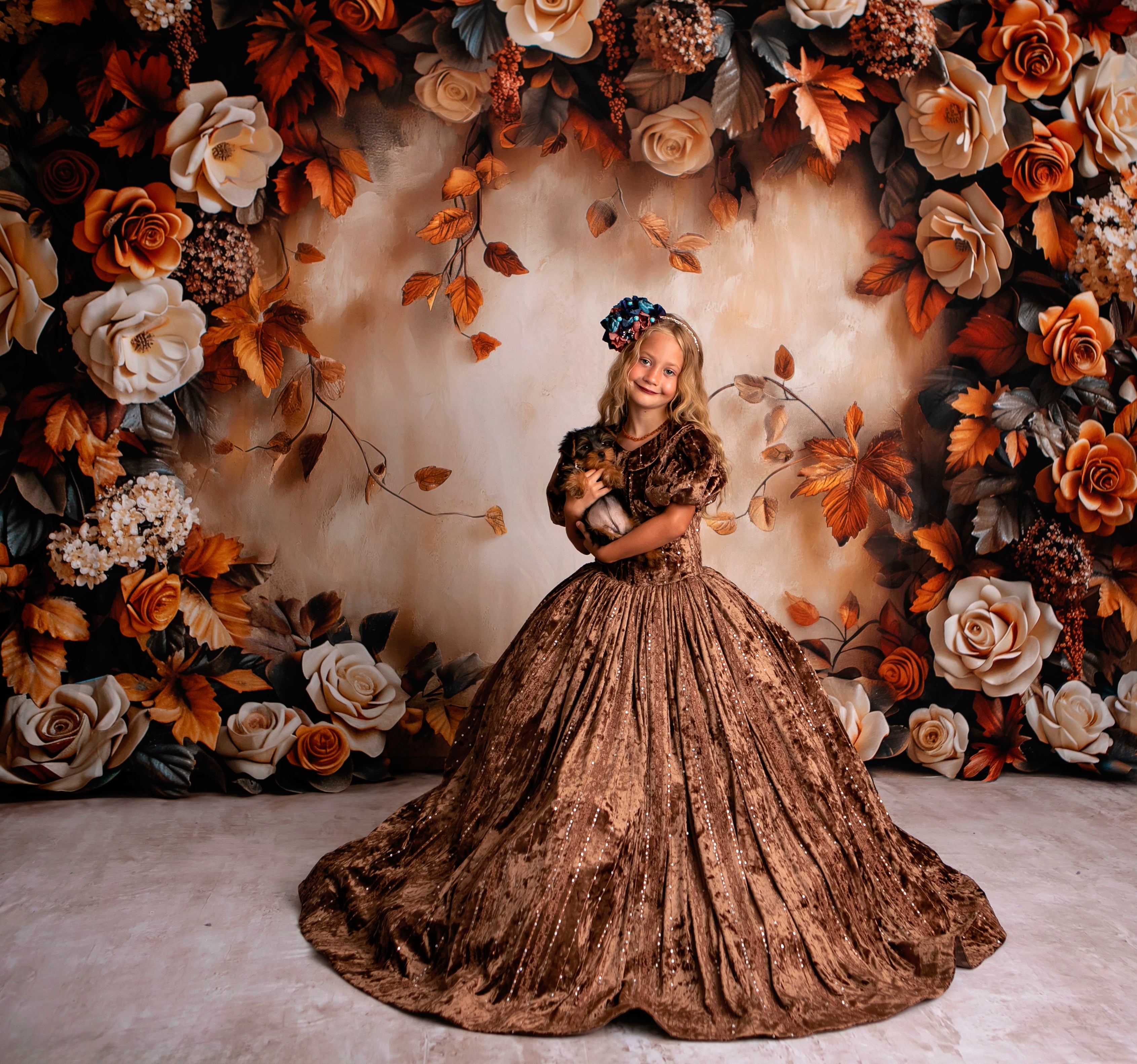 "Windsor" Floor Length Gown + Detachable Bow, Detachable Bodice (8 Year - 10 Year)