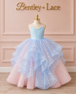 The Ever After Gown - Floor Length Celestial Dress, Custom Colors Available, Editorial Dress, Couture Gown, Special Occasion Dress