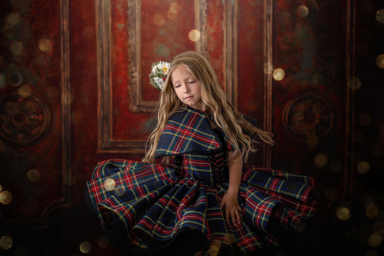 "Darling Plaid" - Pick color option. Editorial Dress, Couture Gown, Special Occasion Dress