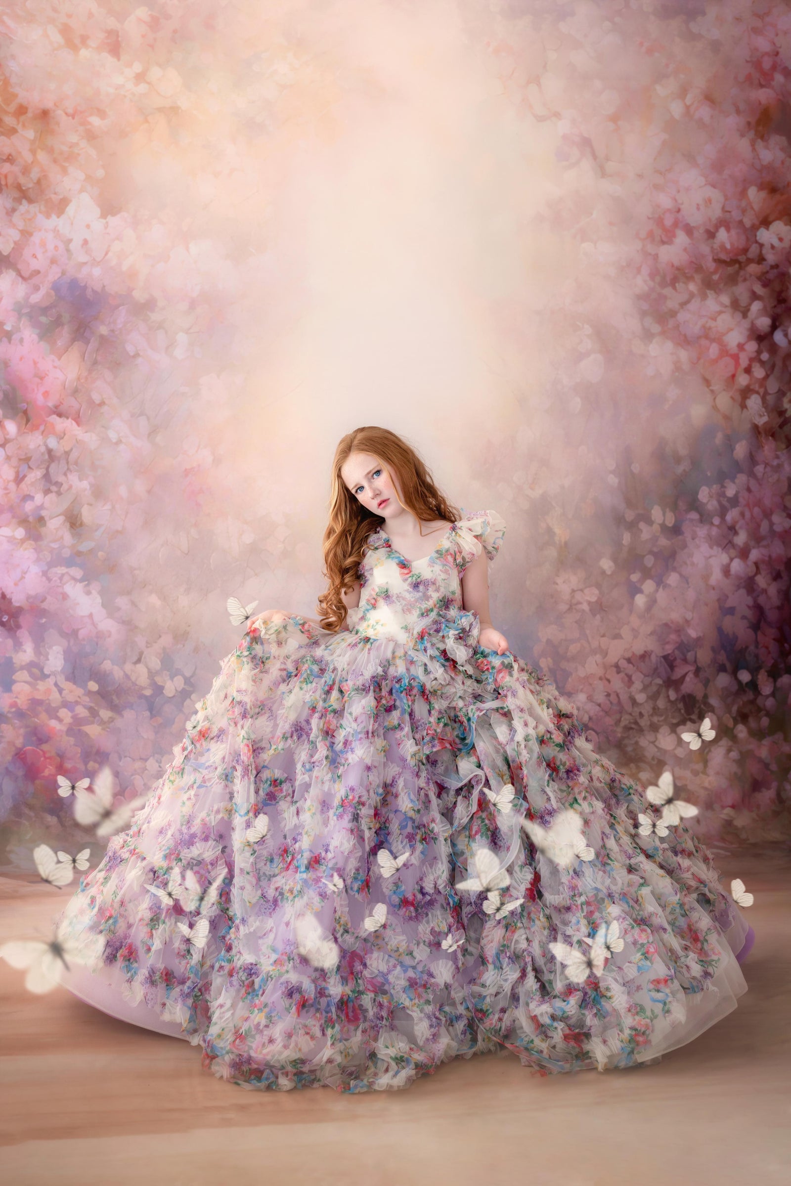 "Meadow Bloom" Editorial Dress | Couture Gown for Special Occasions | Custom Colors Available