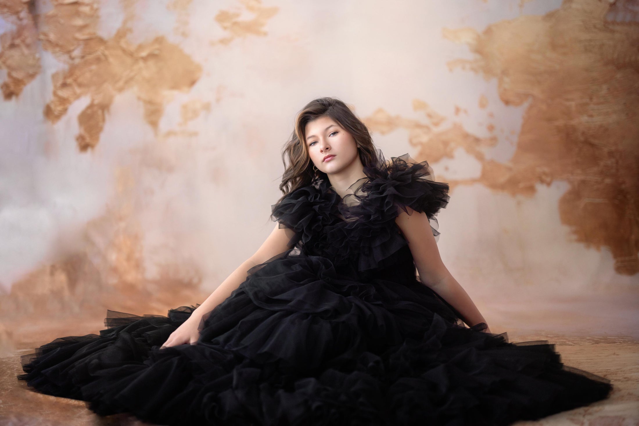 Bentley and Lace couture gown in a portrait session
