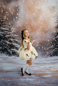 New Frosted Ribboncake Rental Dress with Detachable Sleeves | Fits 6Y–8Y