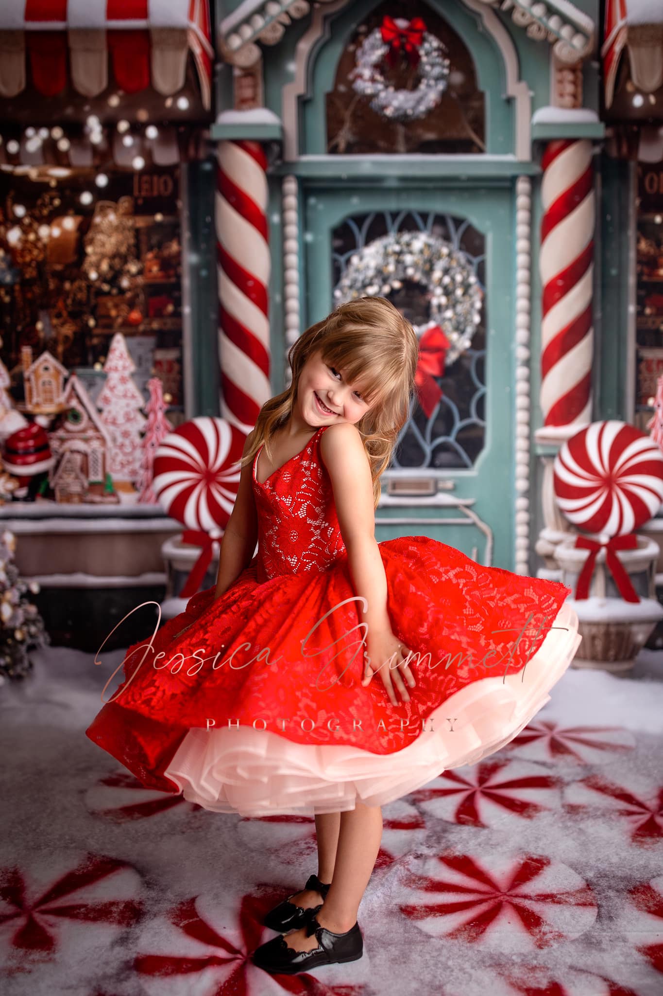 "Shelby" in Red- Petal Length Dress (4 Year-Petite 5 Year)