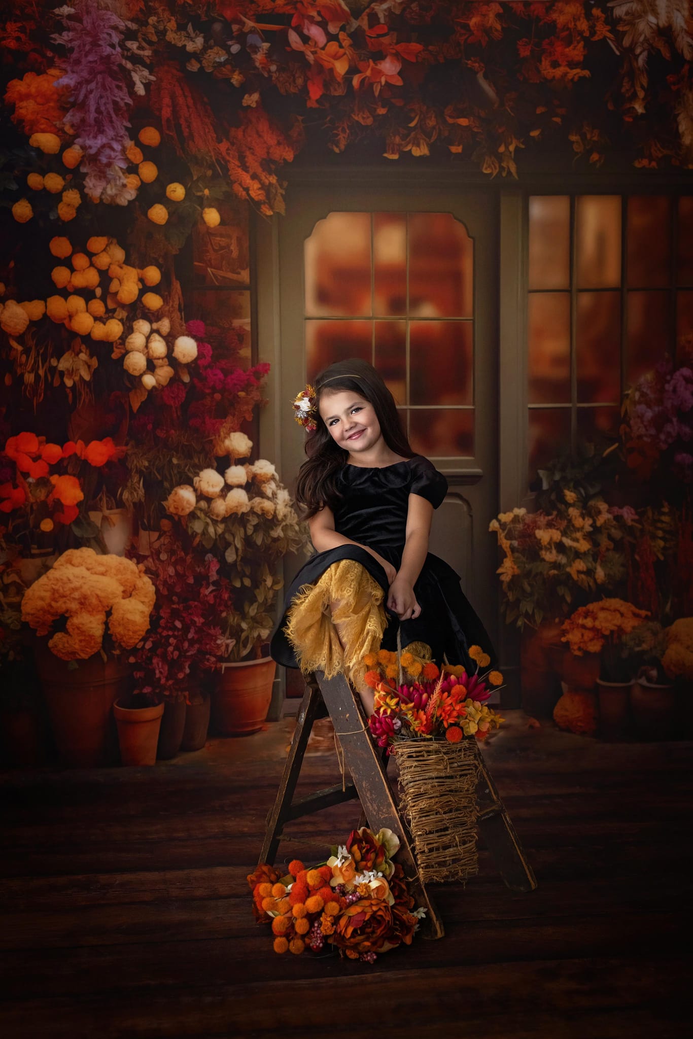 "Sammy"  Velvet Petal Dress no underneath skirt - Editorial Dress, Couture Gown, Special Occasion Dress